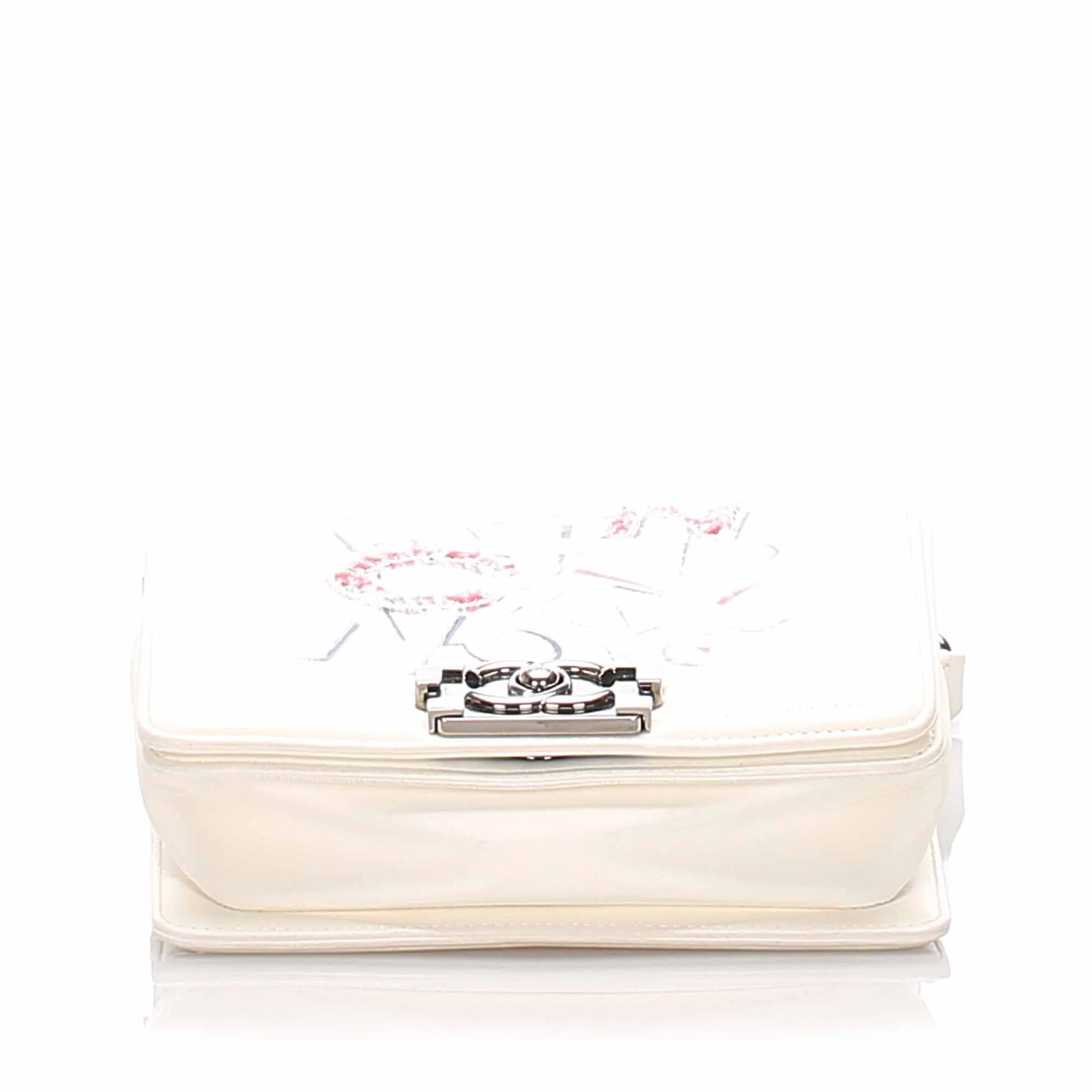 Chanel No 5 Graffiti Boy Flap Bag White - Image 4