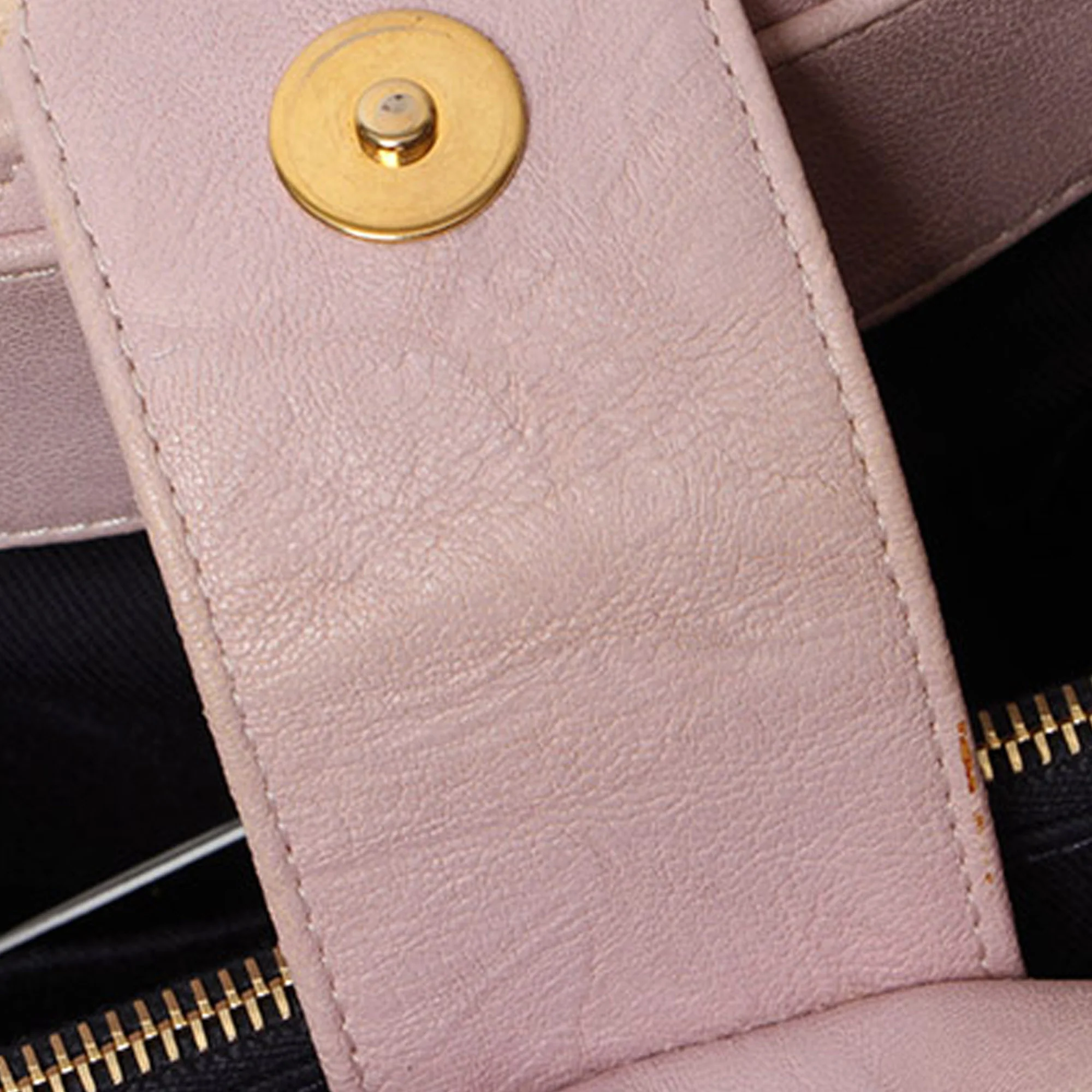 Chanel Chevron Leather Tote Bag Pink - Image 5
