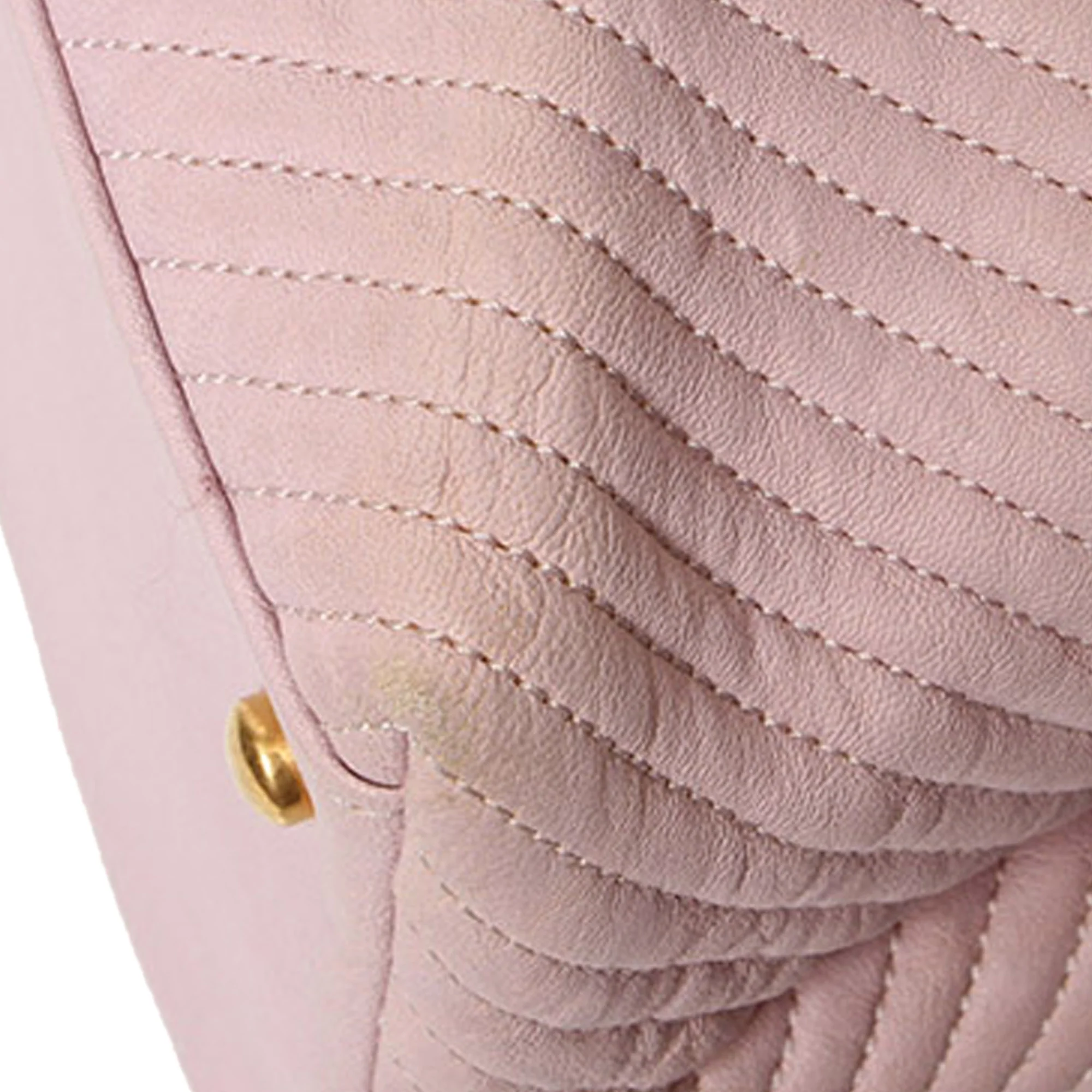 Chanel Chevron Leather Tote Bag Pink - Image 7