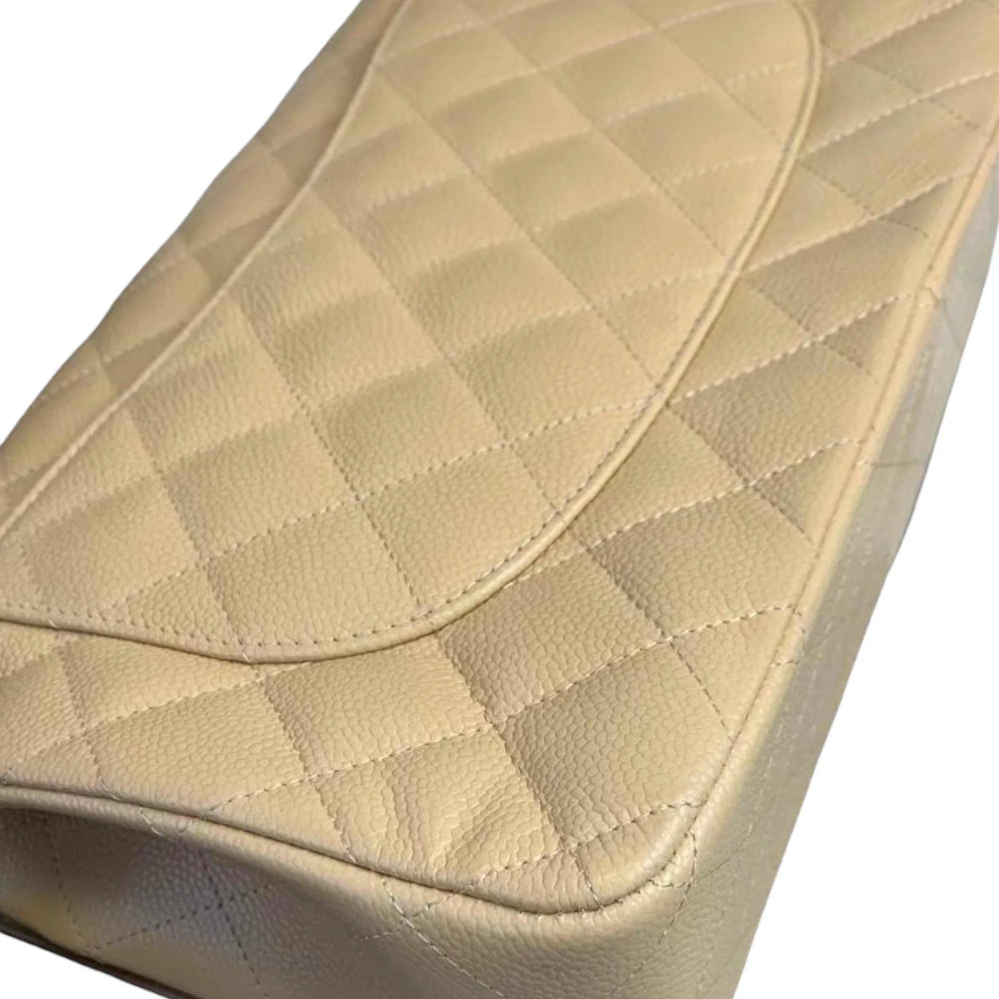 Classic Flap Jumbo Caviar Beige SHW - Image 8