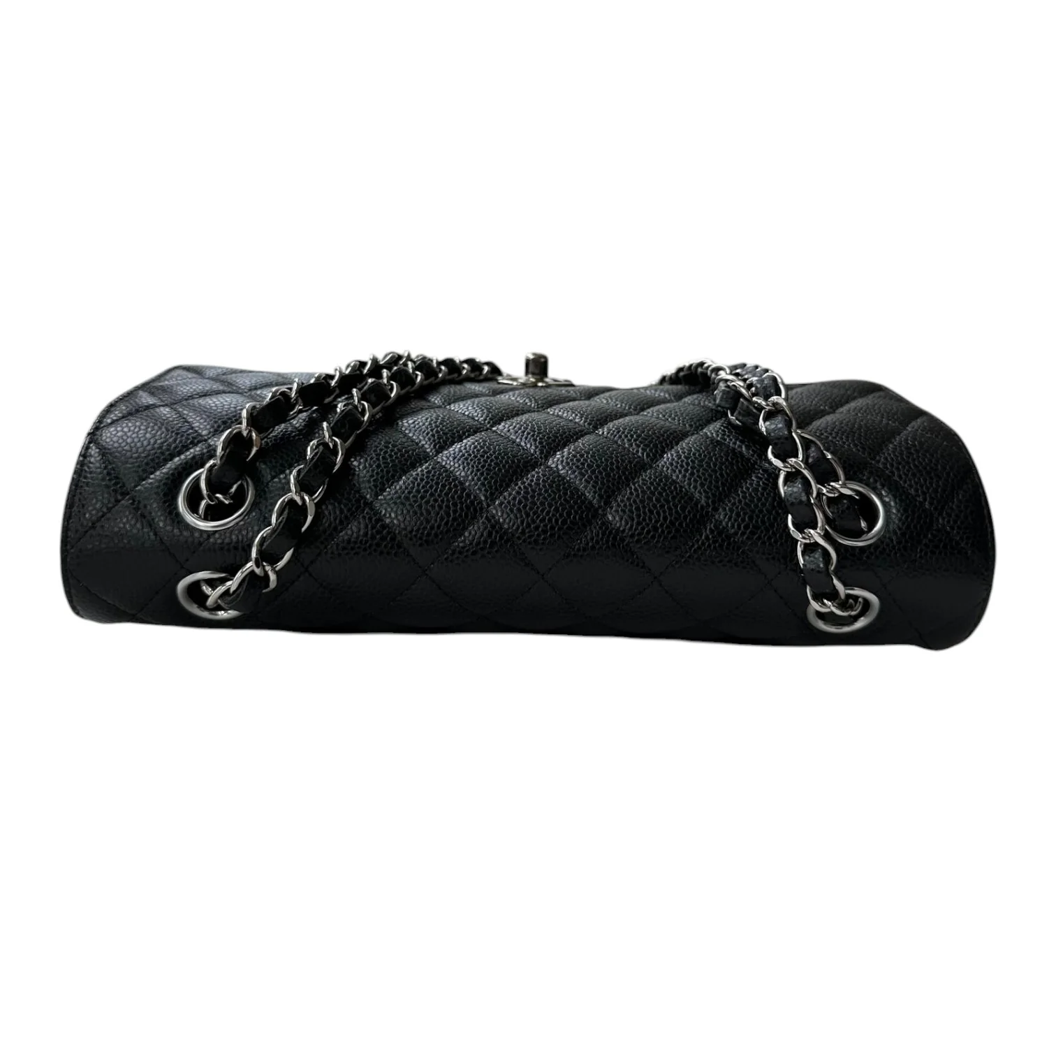 Classis Double Flap Medium Caviar Quilted Black SHW - Image 13