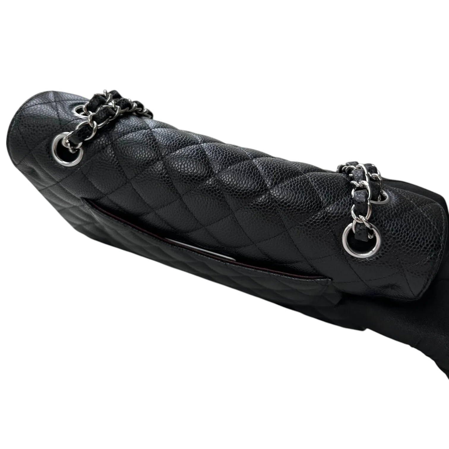Classis Double Flap Medium Caviar Quilted Black SHW - Image 15