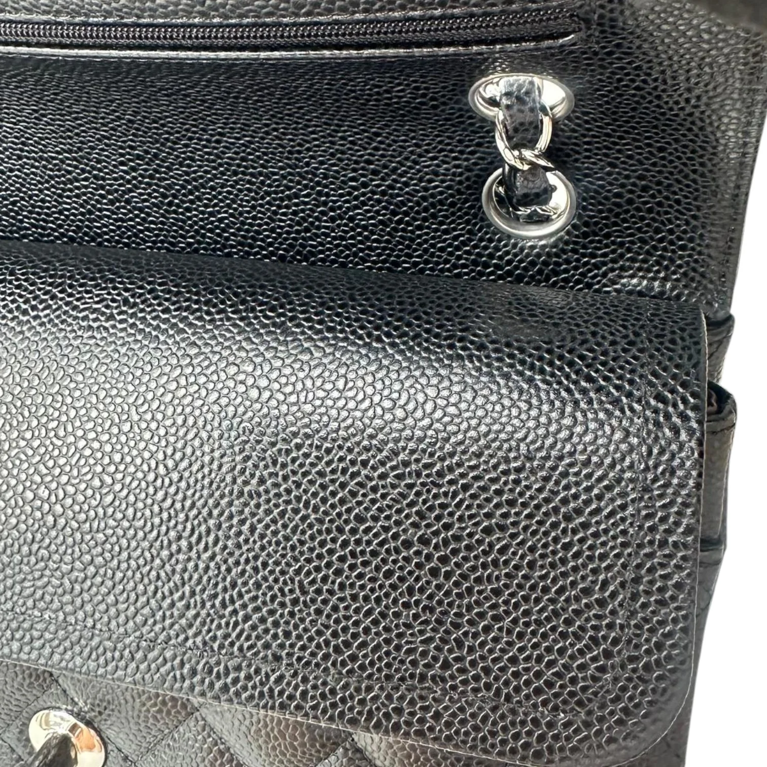 Classis Double Flap Medium Caviar Quilted Black SHW - Image 22
