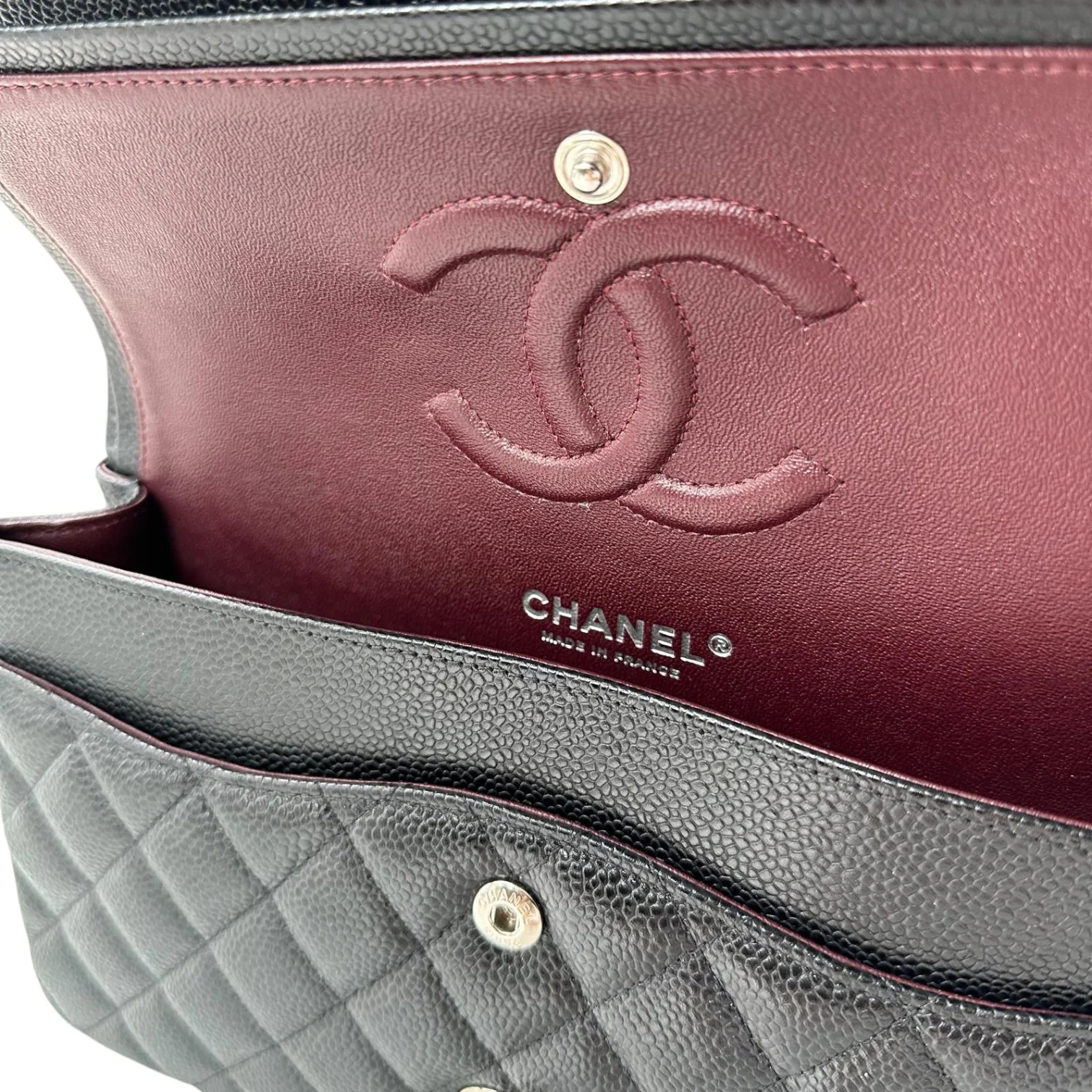 Classis Double Flap Medium Caviar Quilted Black SHW - Image 28