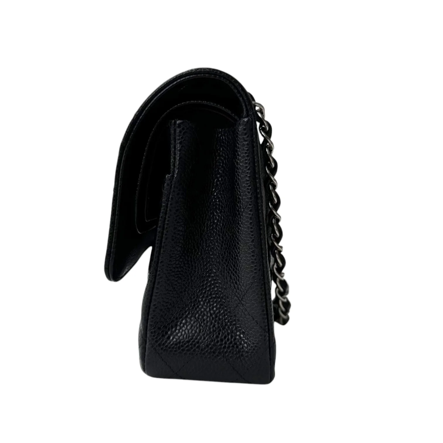 Classis Double Flap Medium Caviar Quilted Black SHW - Image 5