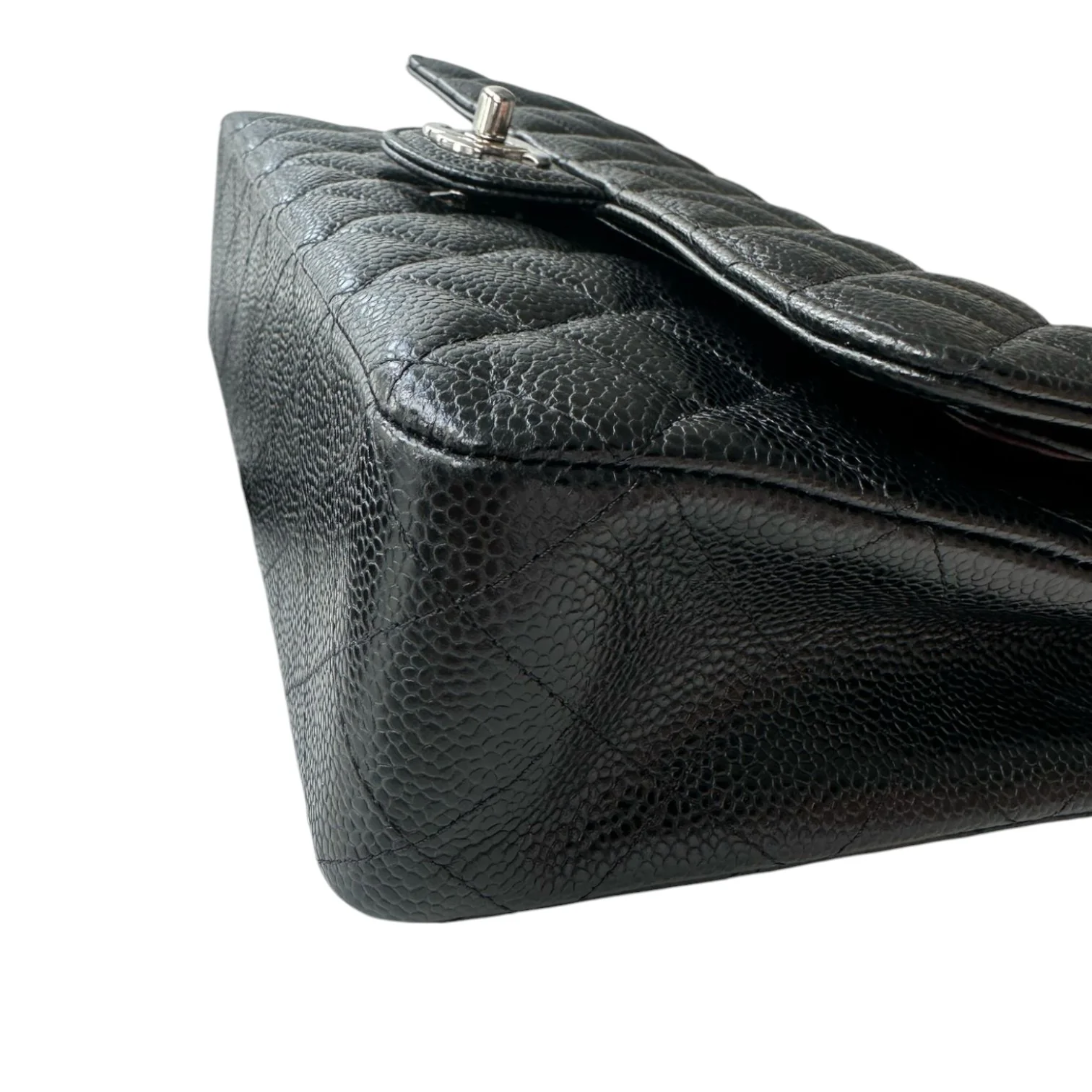 Classis Double Flap Medium Caviar Quilted Black SHW - Image 7