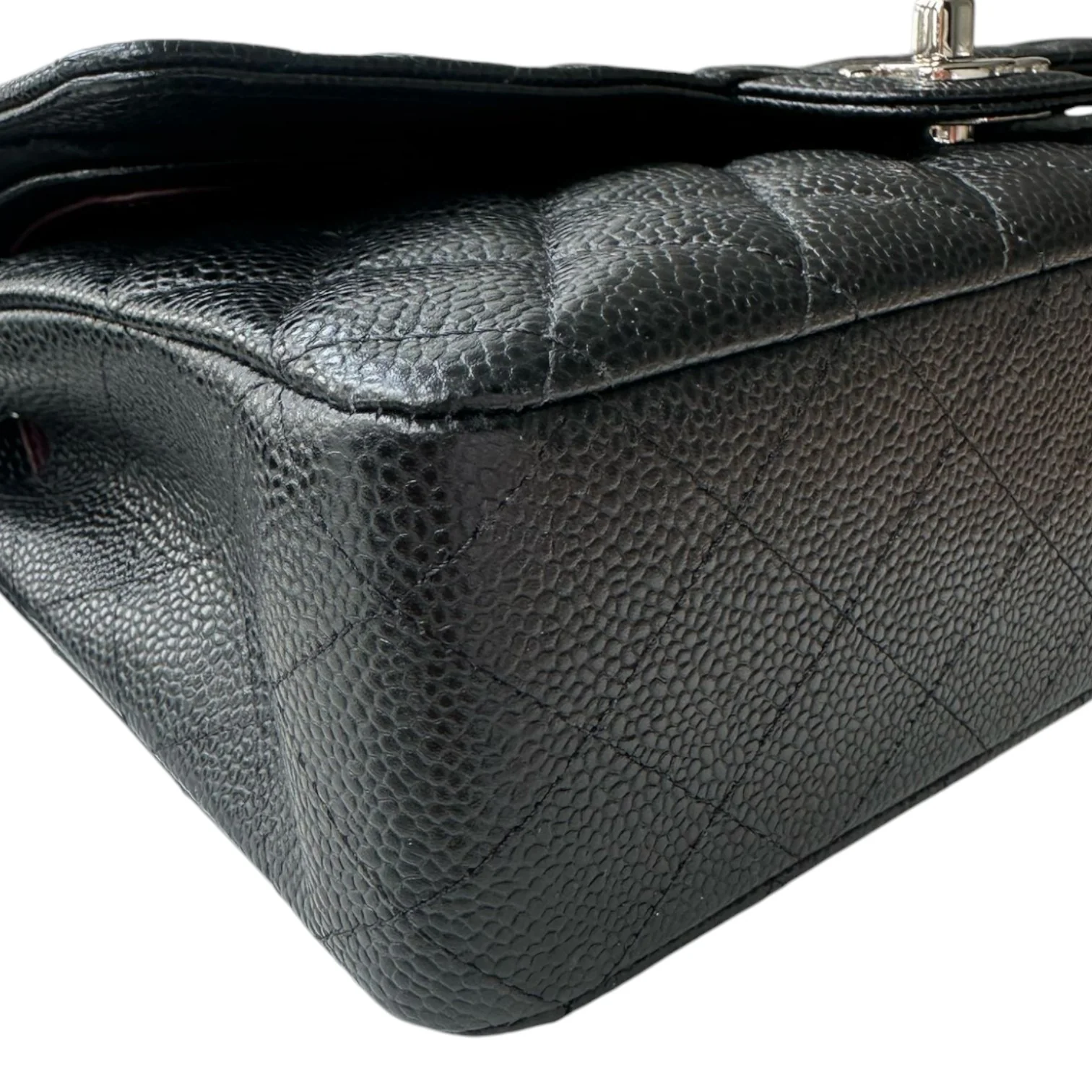 Classis Double Flap Medium Caviar Quilted Black SHW - Image 8