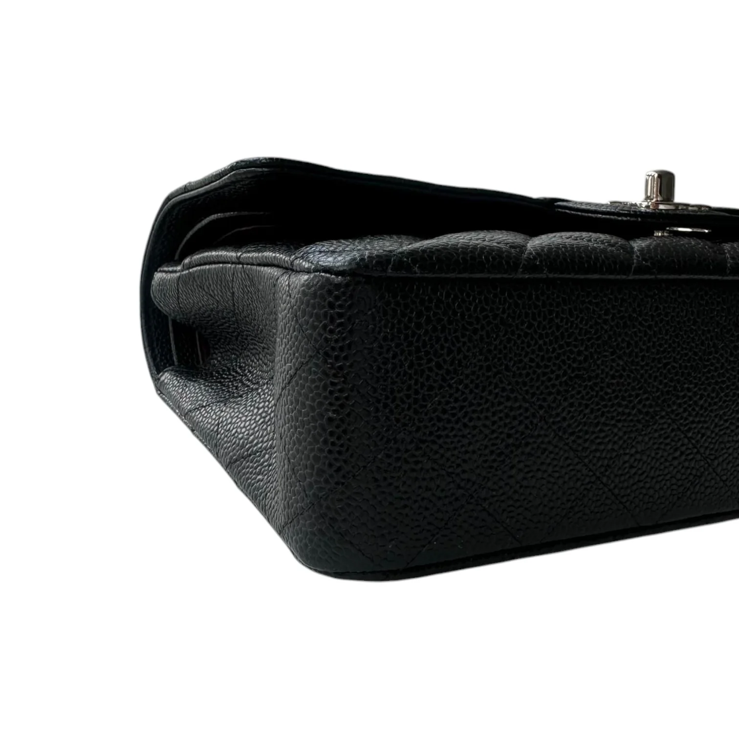 Classis Double Flap Medium Caviar Quilted Black SHW - Image 9