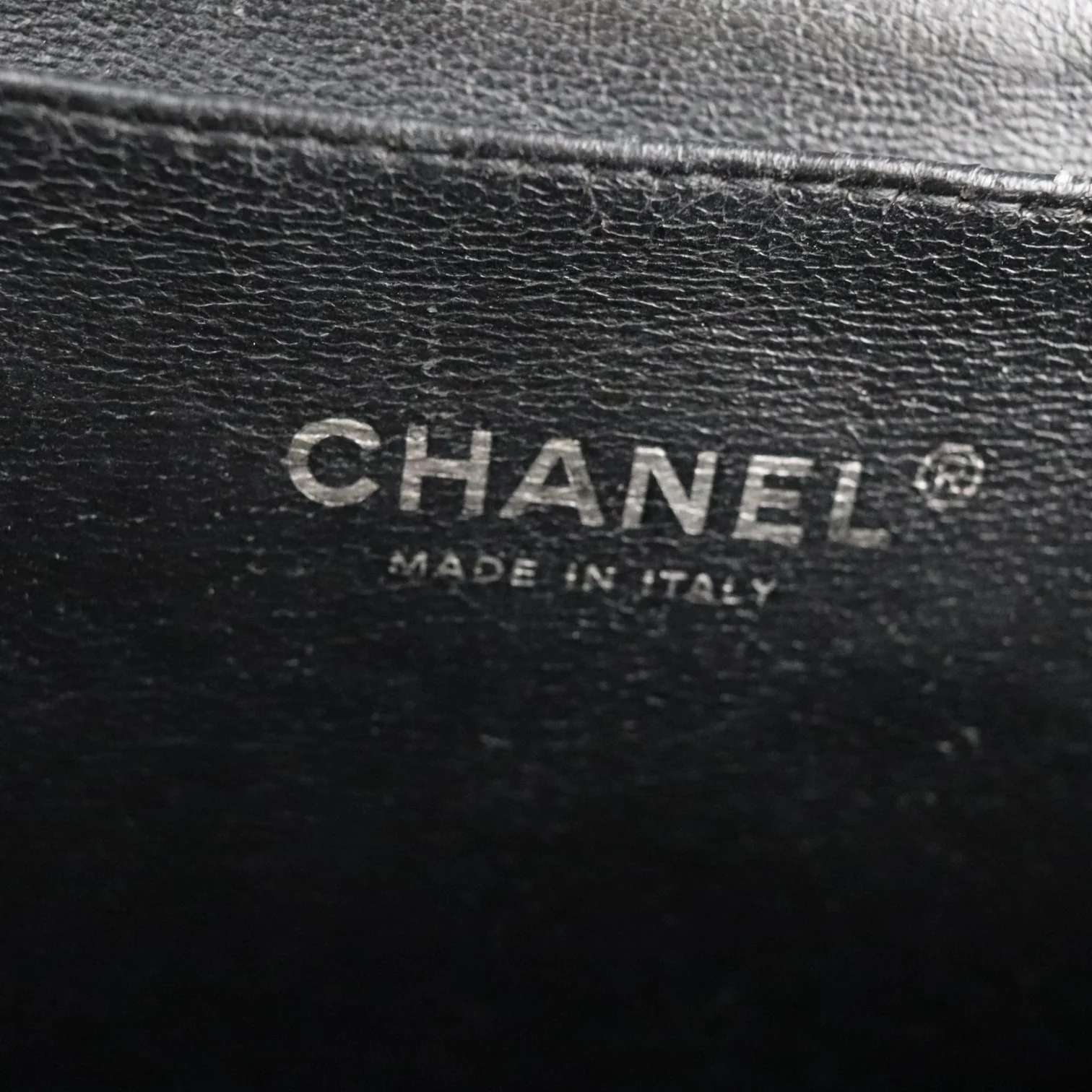Clutch with Chain Flap Patent Quilted Black SHW - Image 29