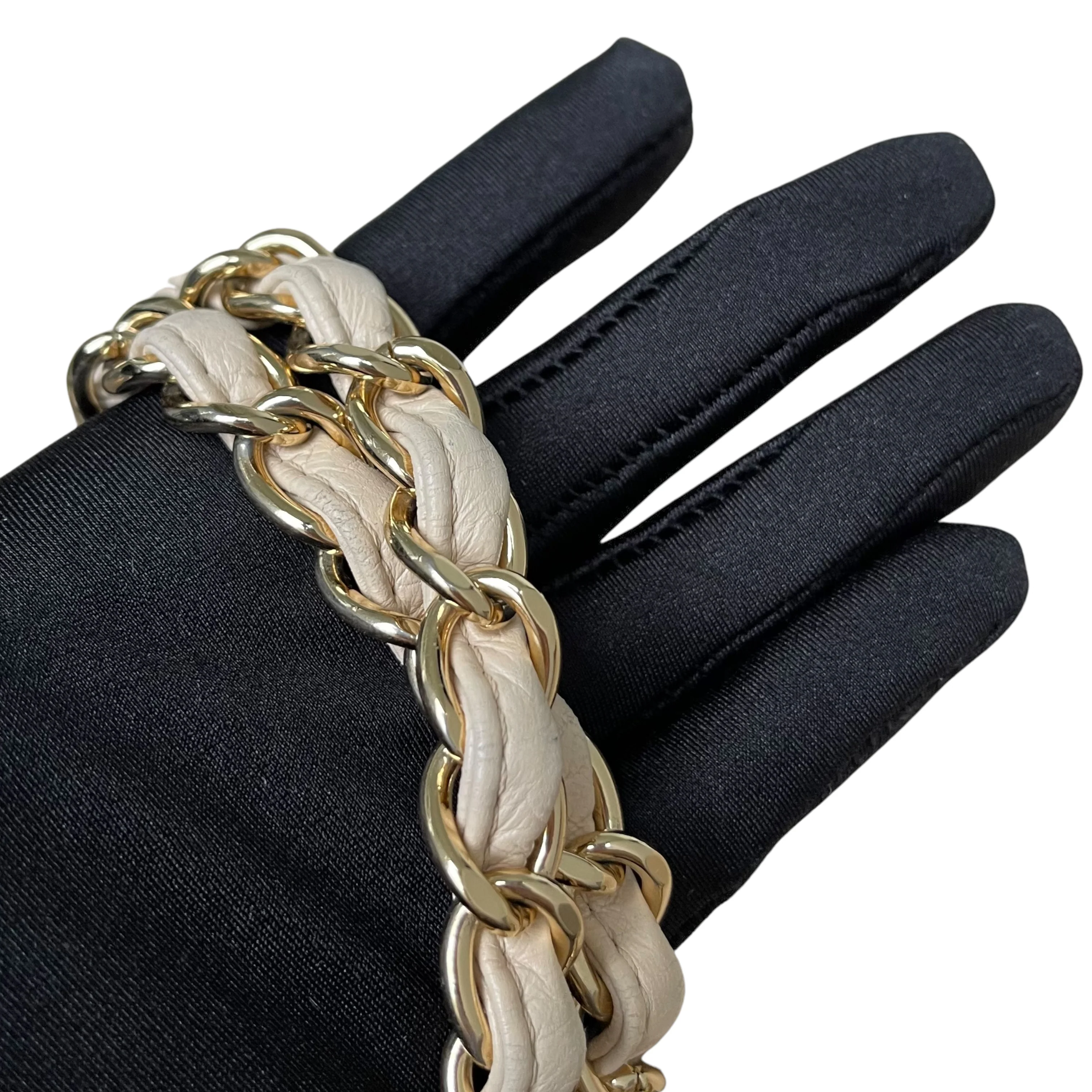 Chanel Double Flap Jumbo Beige Lambskin GHW - Image 14