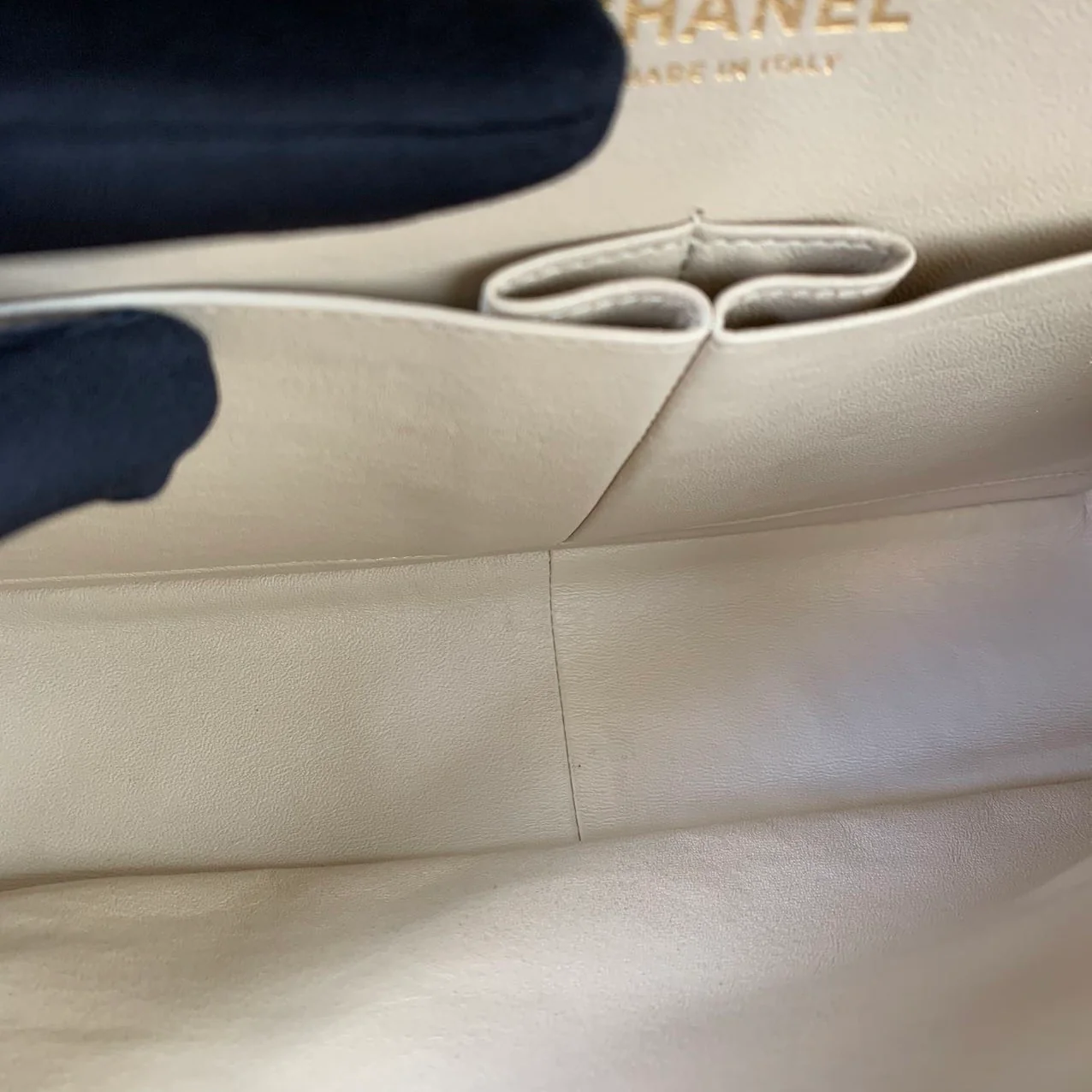 Chanel Double Flap Jumbo Beige Lambskin GHW - Image 17