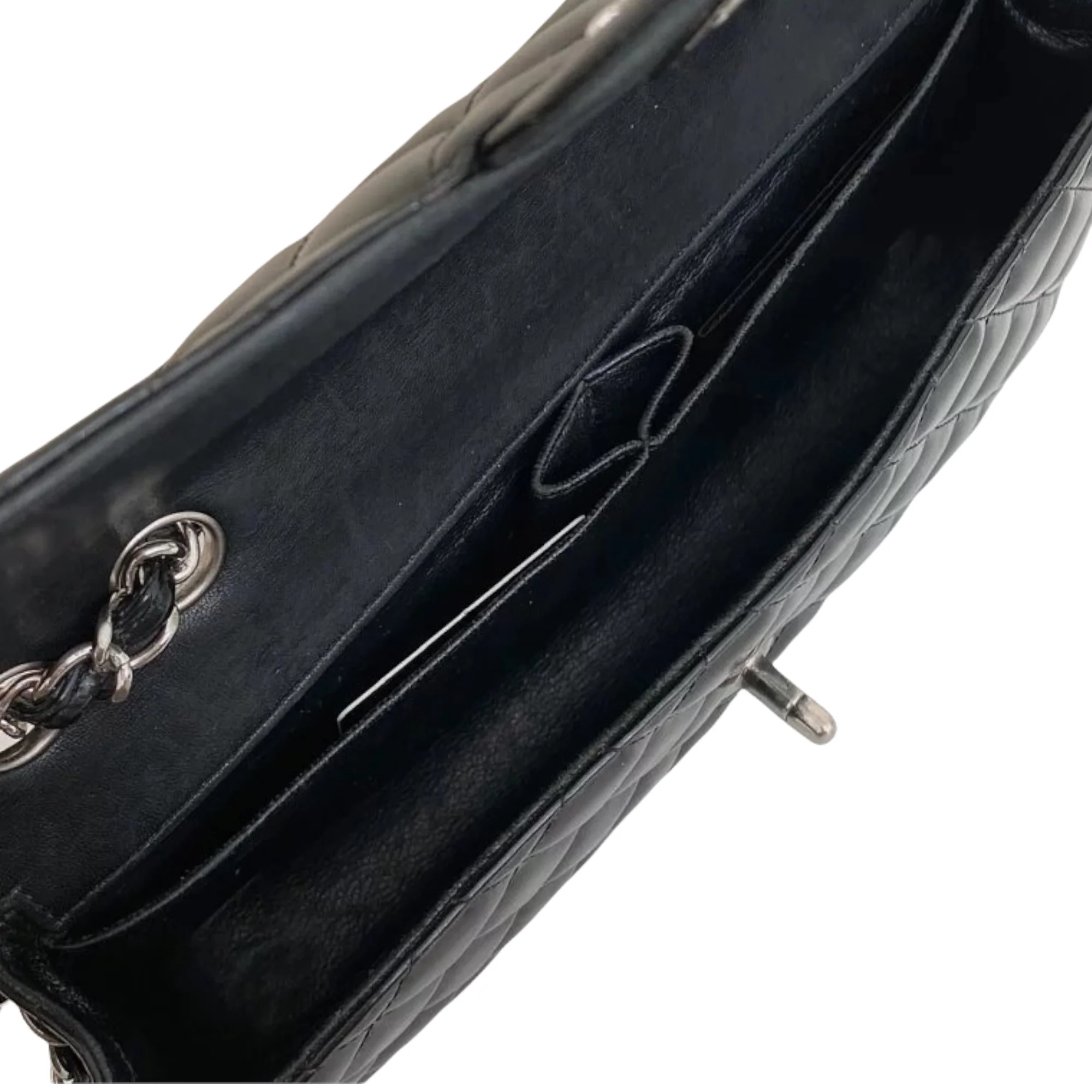 East West Flap Bag Patent Black SHW - Image 8