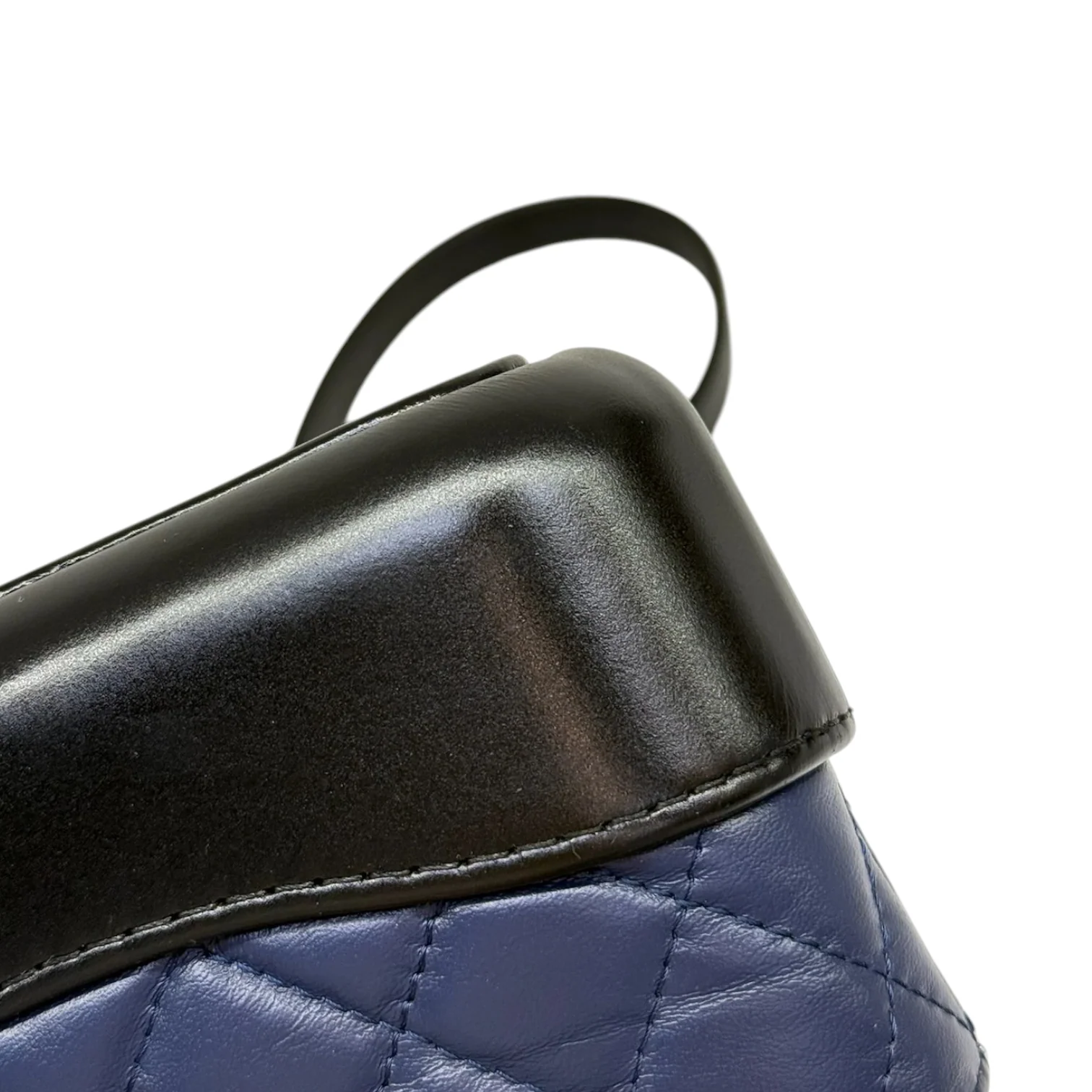 Gabrielle Clutch With Chain Small Calfskin Navy Black MHW - Image 6