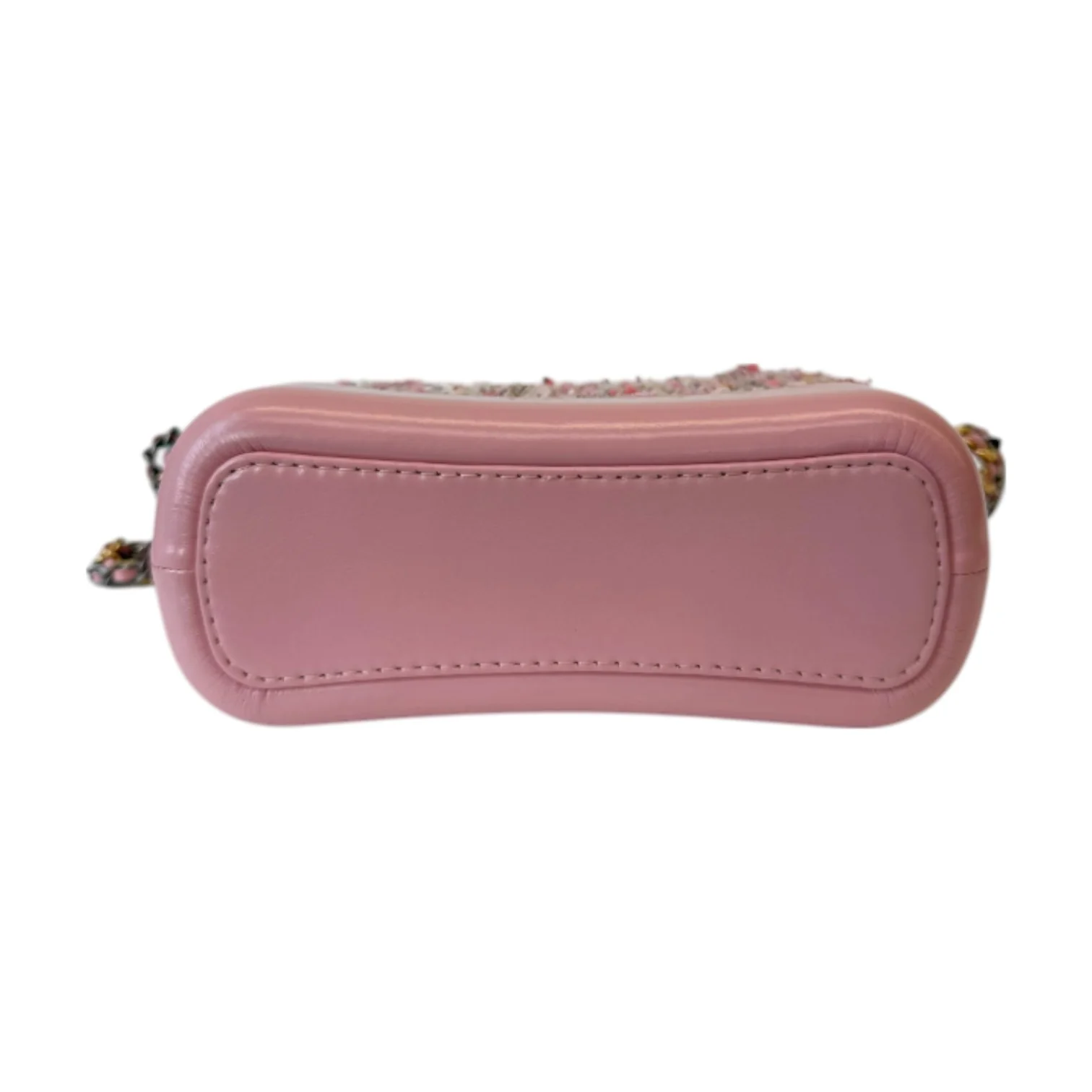 Gabrielle Hobo Small Tweed Calfskin Light Pink MHW - Image 5