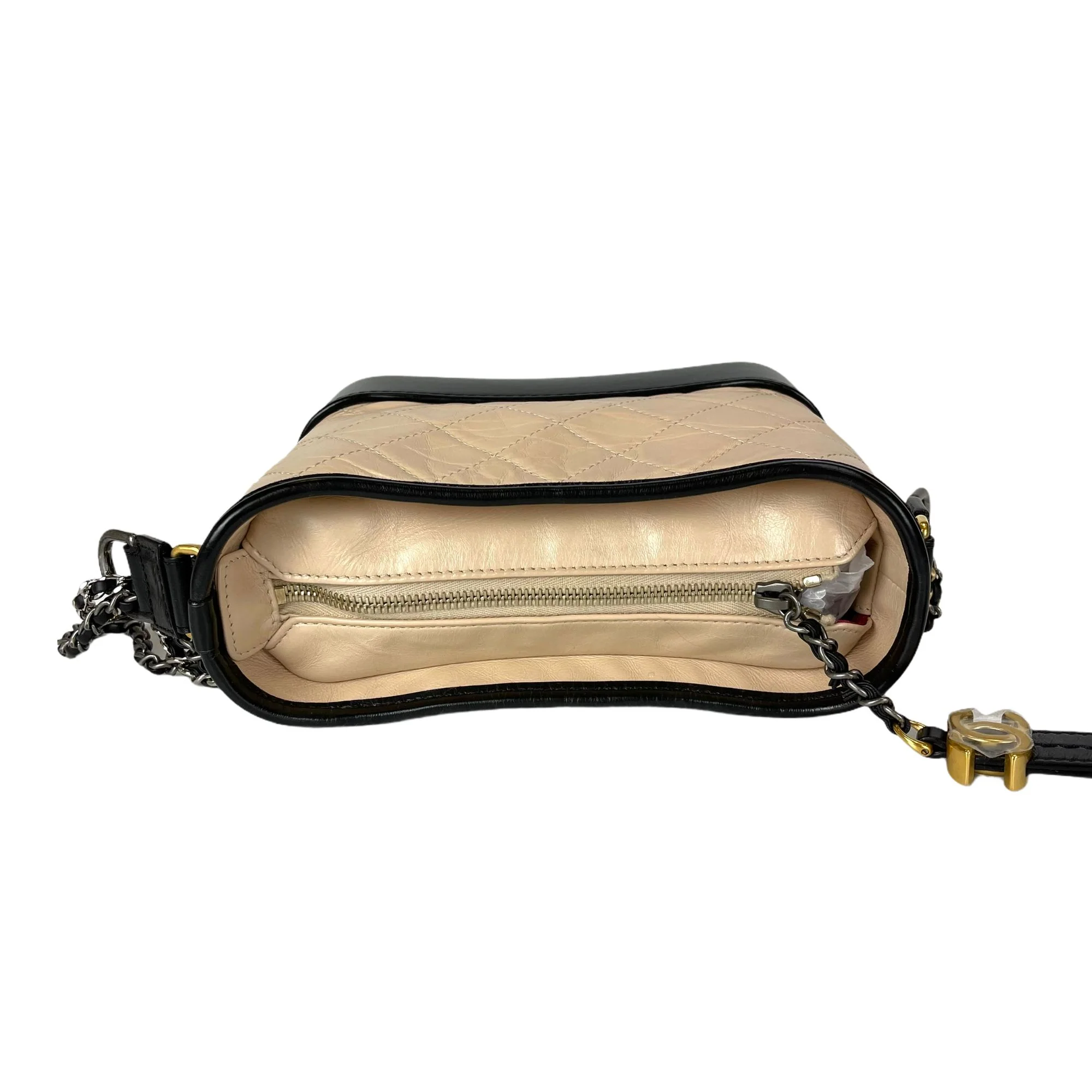 Gabrielle Small Hobo Bag Beige - Image 11