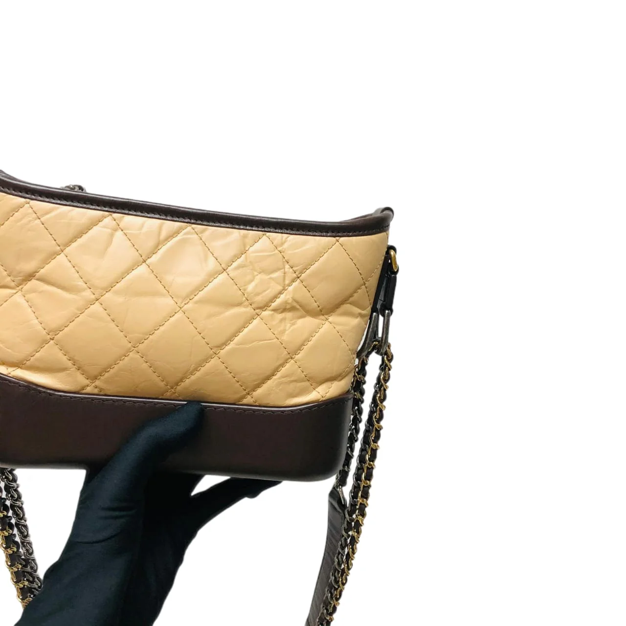 Gabrielle Small Hobo Bag Beige - Image 12