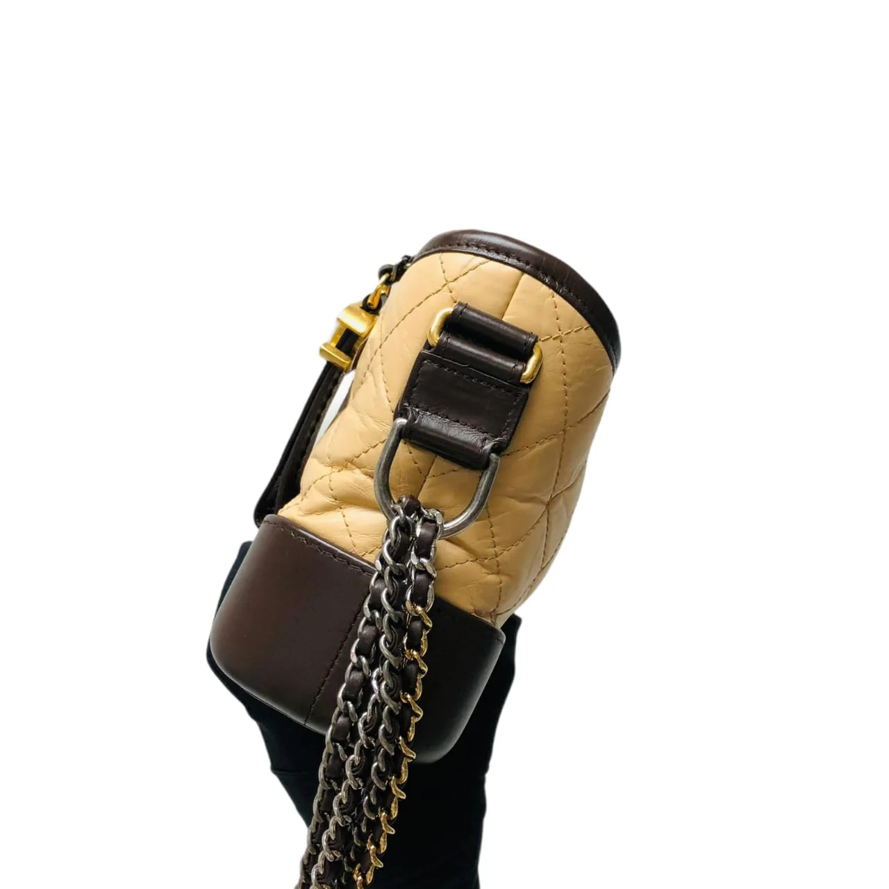 Gabrielle Small Hobo Bag Beige - Image 13