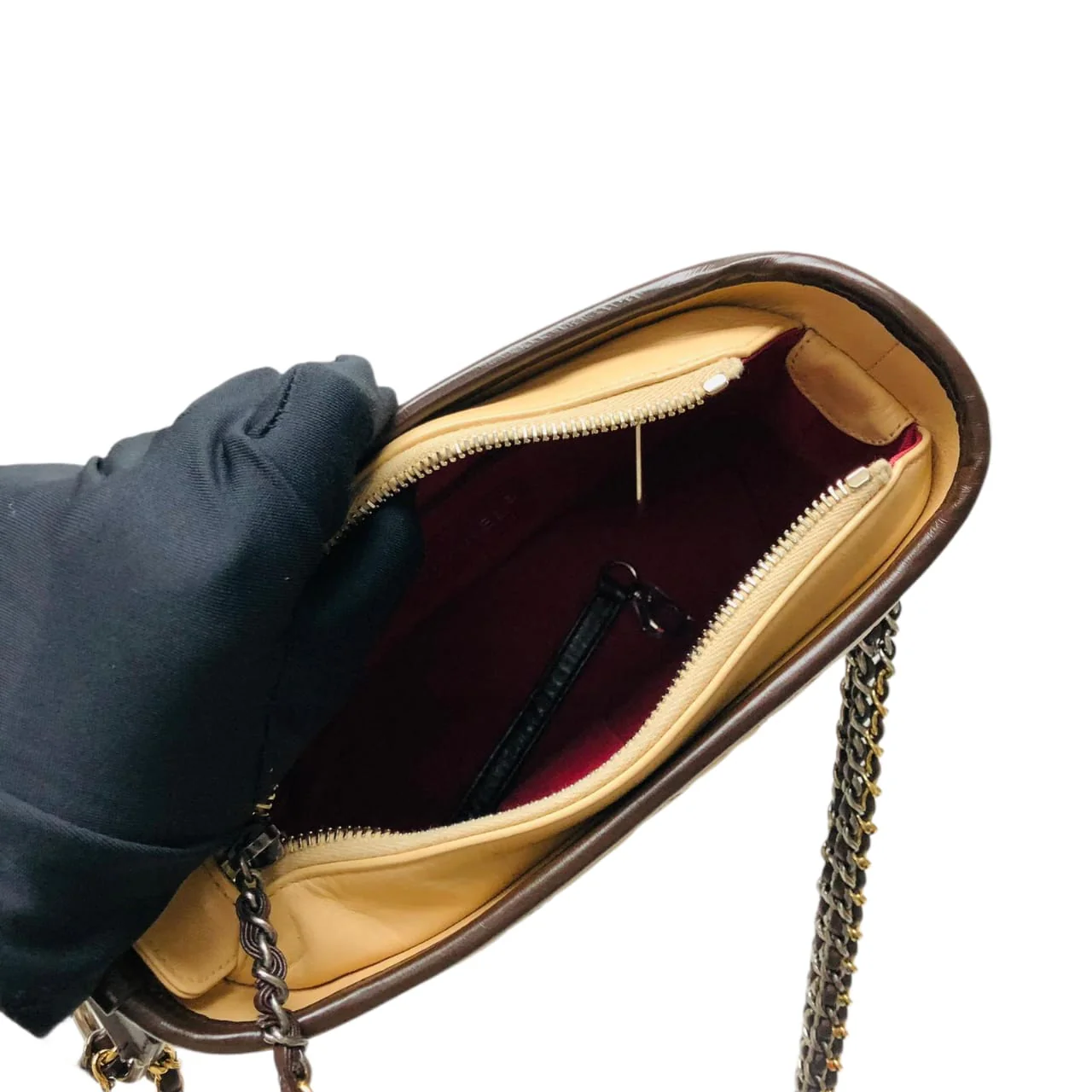 Gabrielle Small Hobo Bag Beige - Image 28