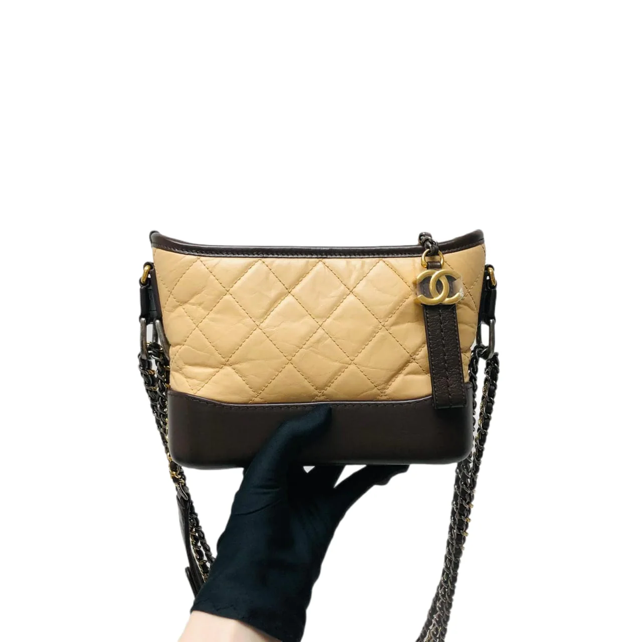 Gabrielle Small Hobo Bag Beige - Image 3