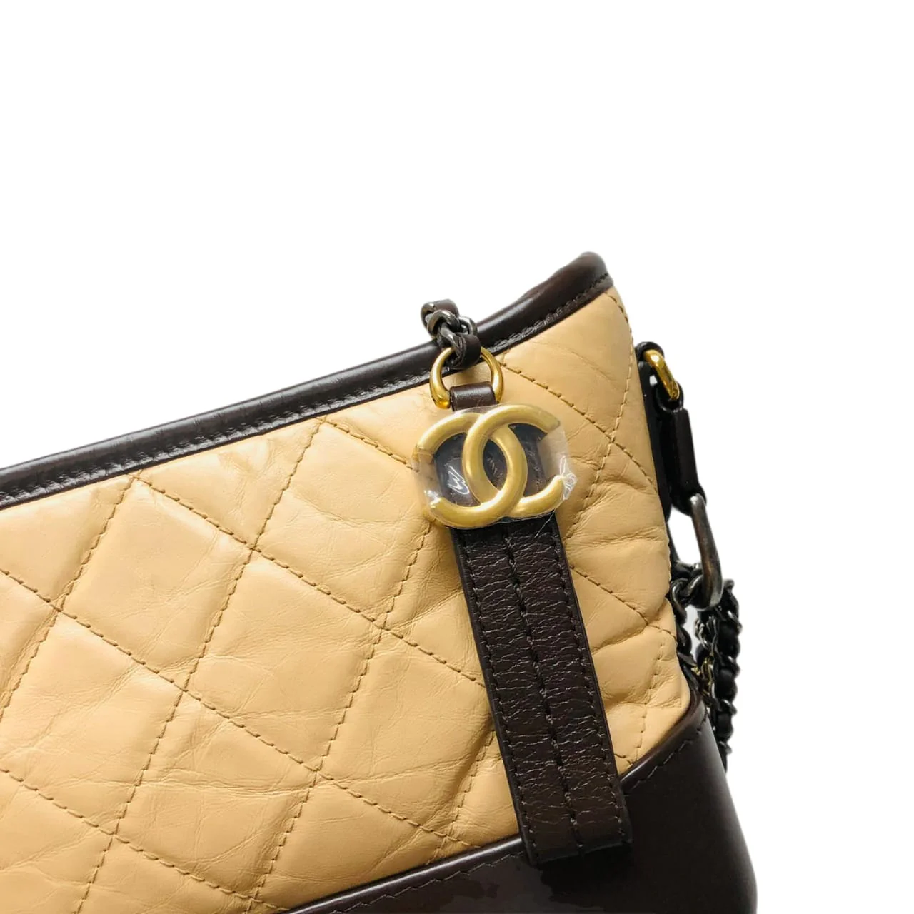 Gabrielle Small Hobo Bag Beige - Image 5