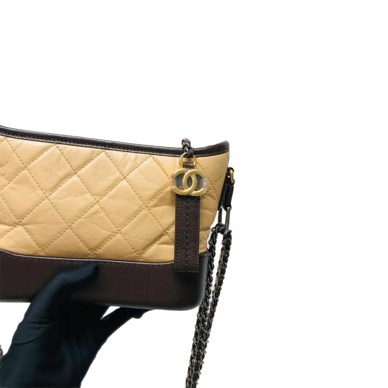 Gabrielle Small Hobo Bag Beige - Image 6