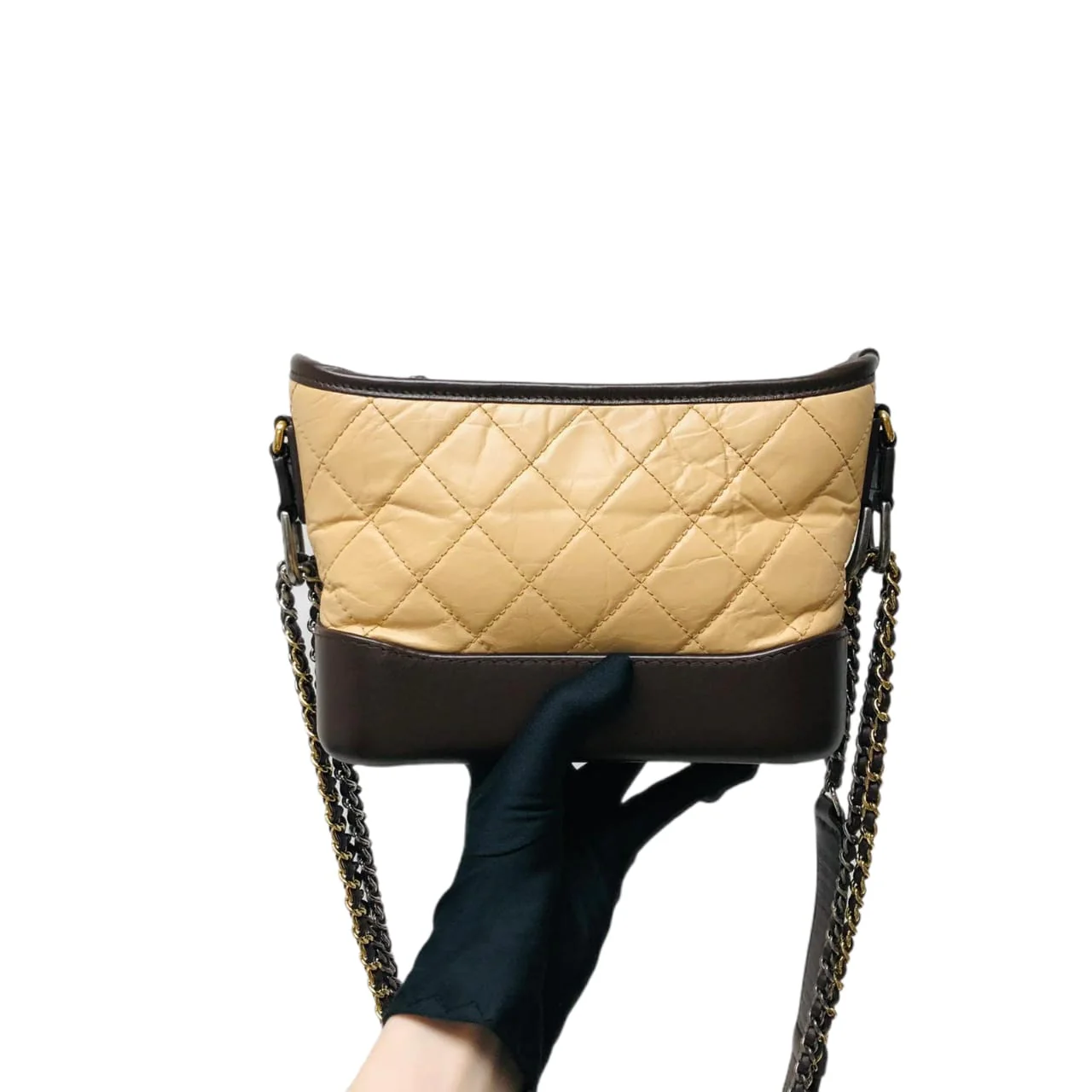 Gabrielle Small Hobo Bag Beige - Image 8