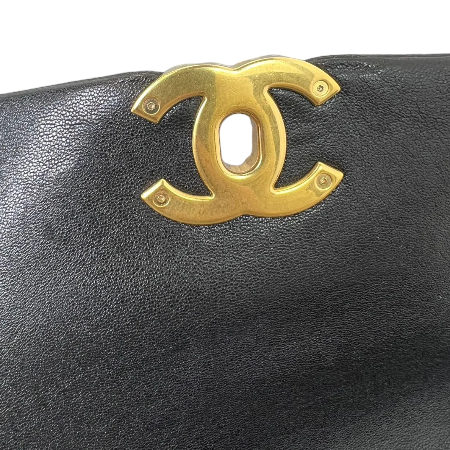 Goatskin Quilted Large Chanel 19 Flap Black - Image 13