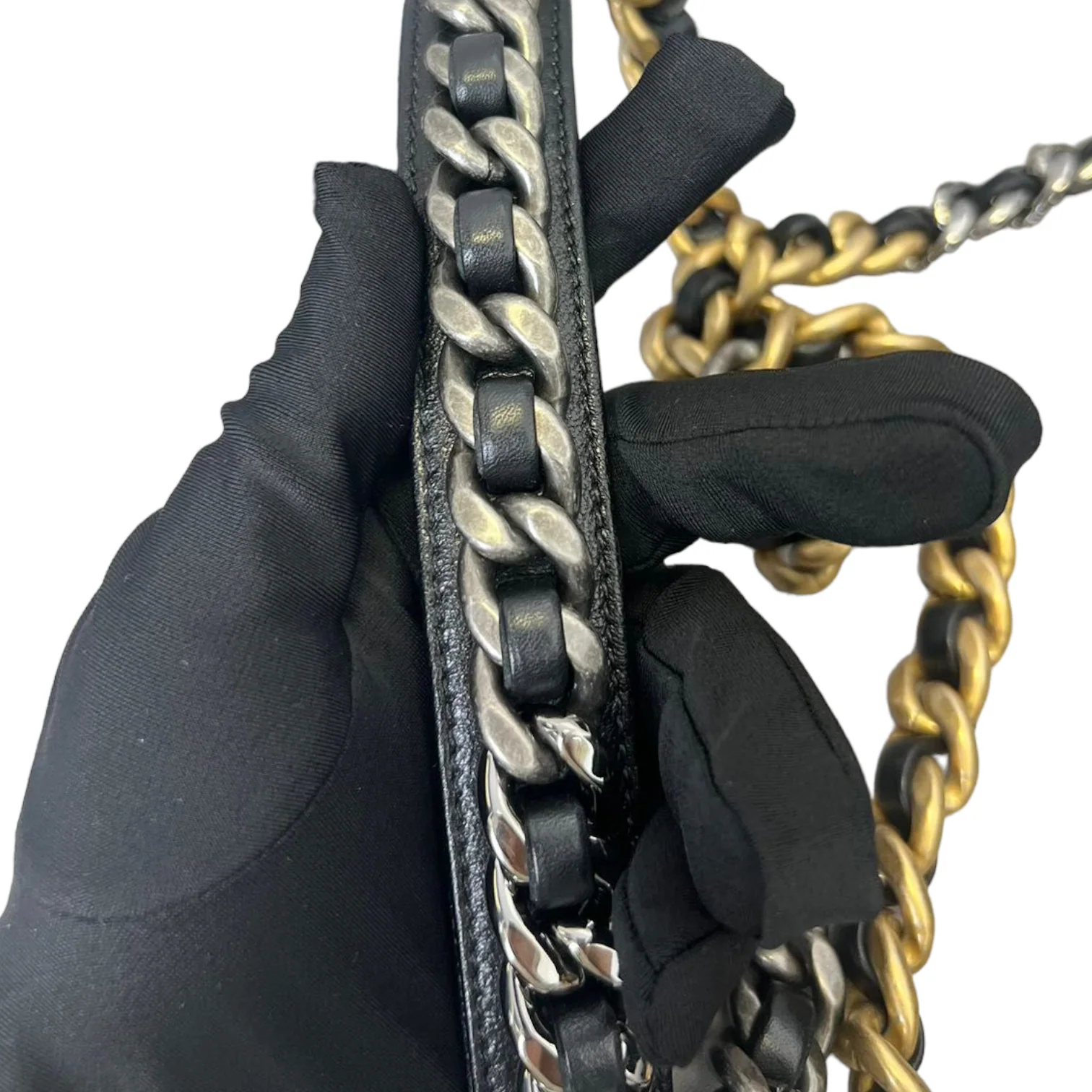 Goatskin Quilted Large Chanel 19 Flap Black - Image 16