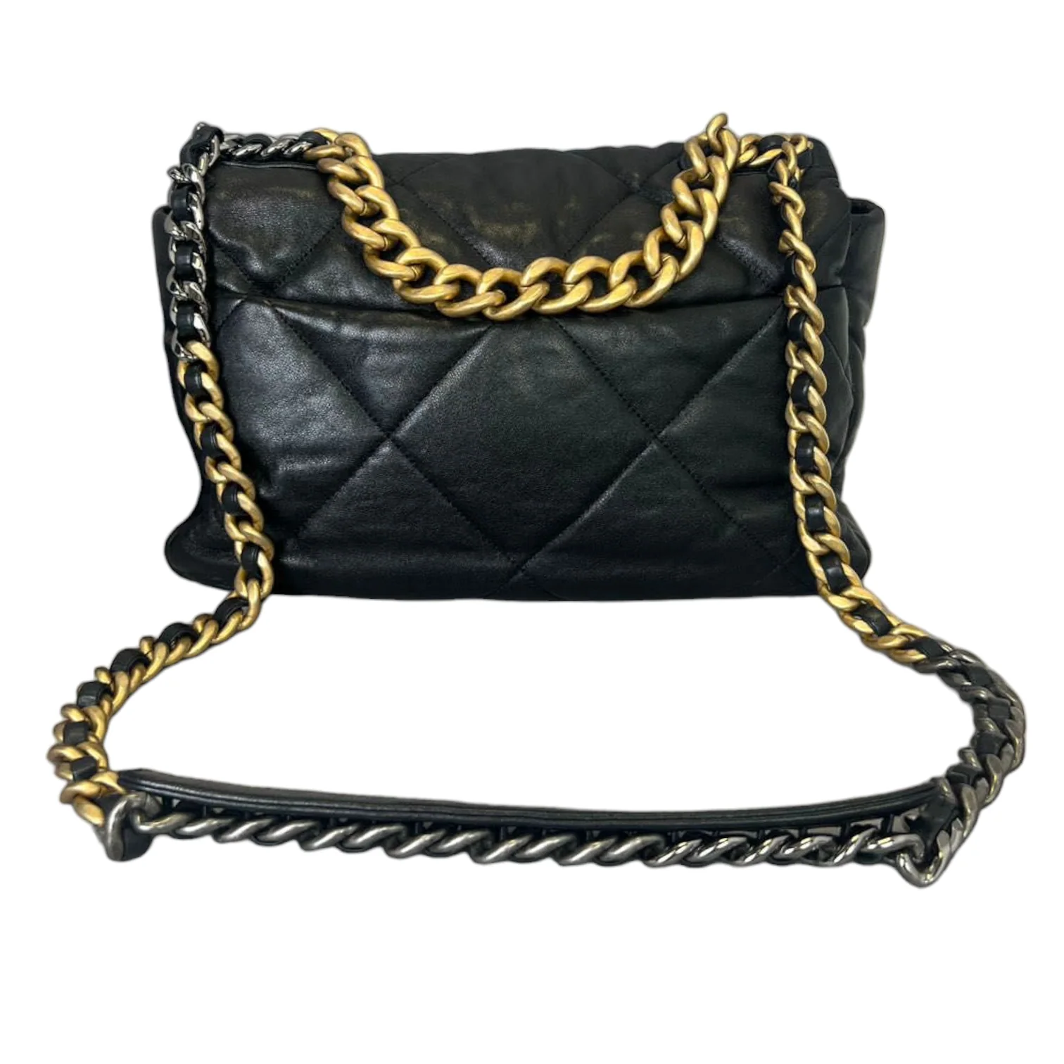 Goatskin Quilted Large Chanel 19 Flap Black - Image 2