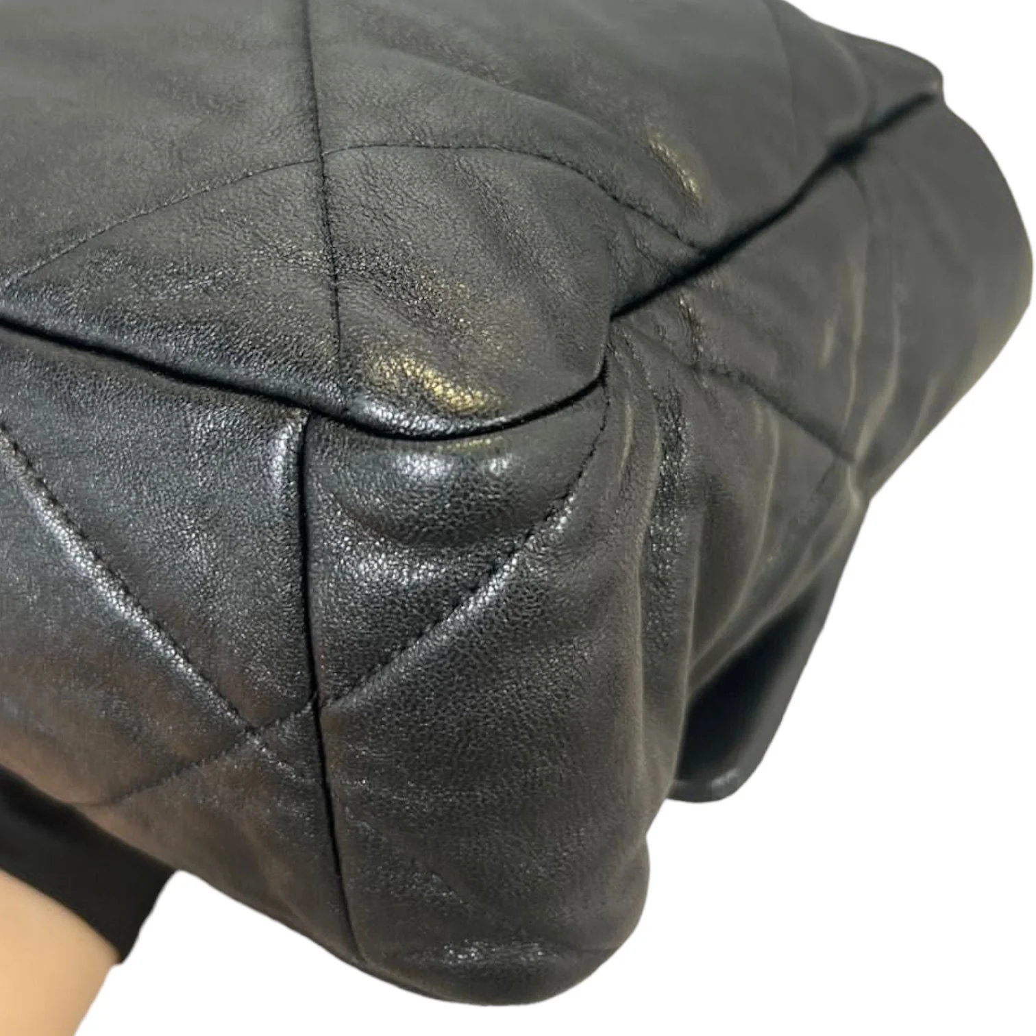 Goatskin Quilted Large Chanel 19 Flap Black - Image 9