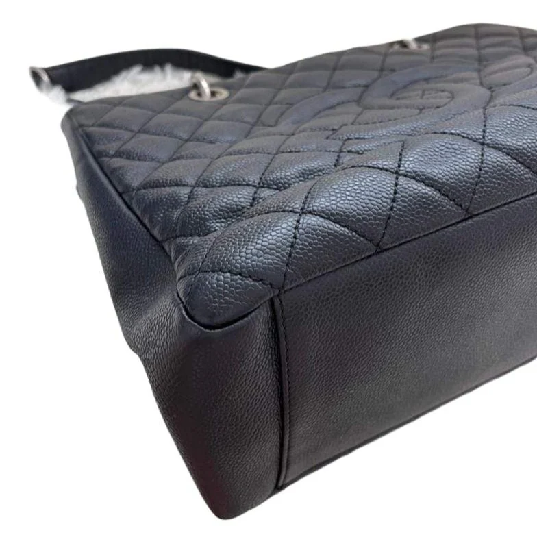 GST Caviar Tote Bag Black SHW - Image 5
