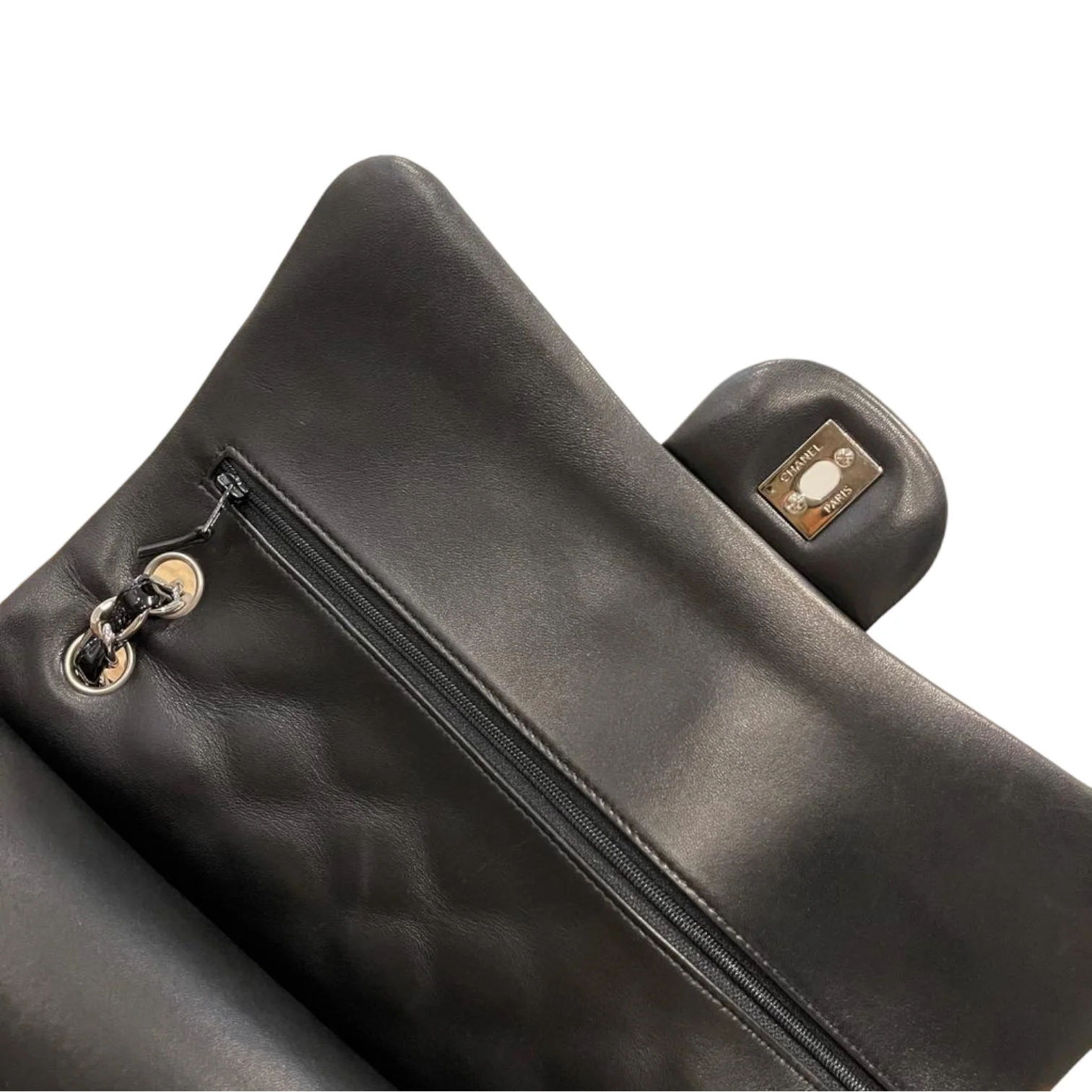 Jumbo Classic Flap Patent Black SHW - Image 12
