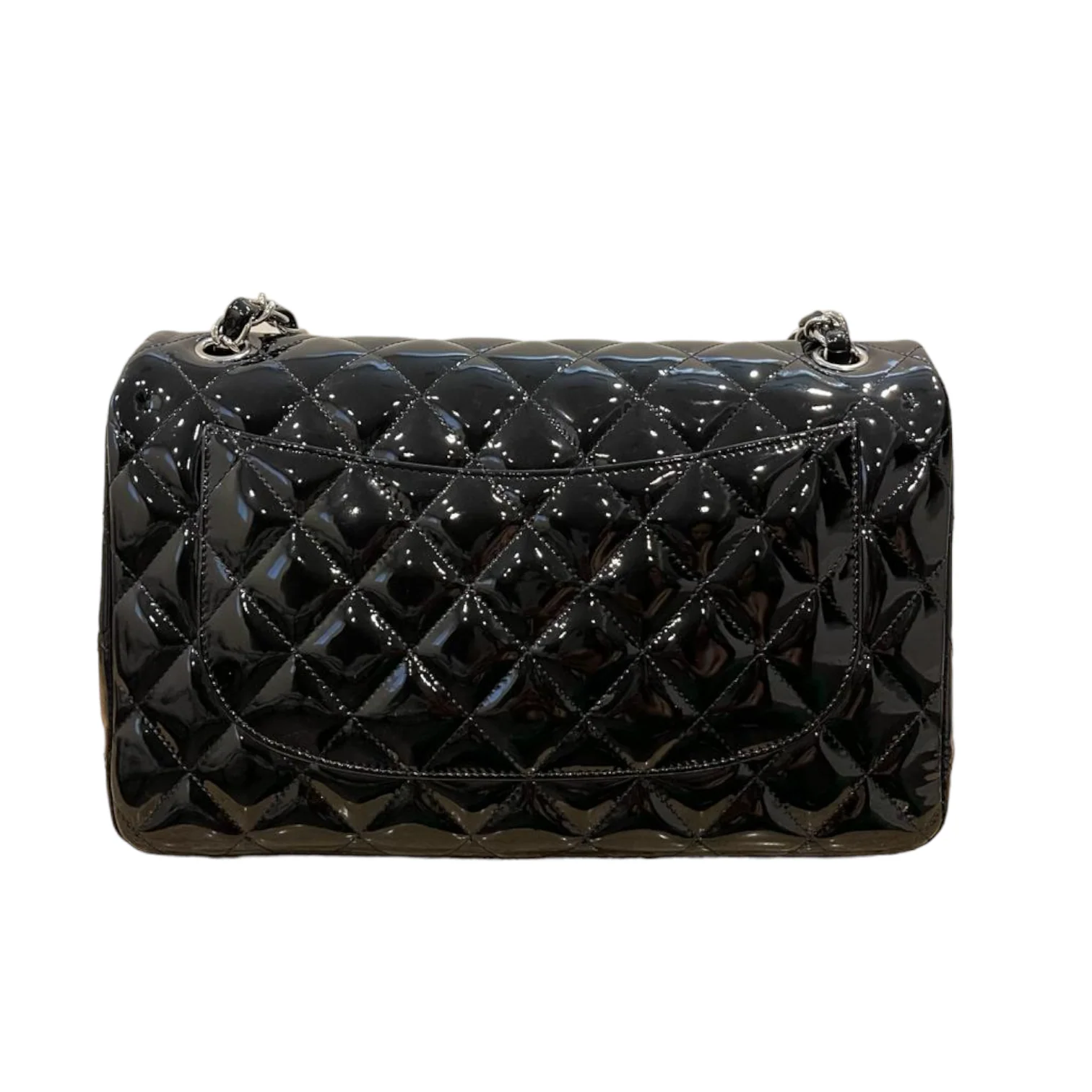 Jumbo Classic Flap Patent Black SHW - Image 2