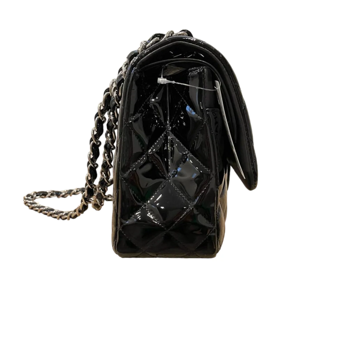 Jumbo Classic Flap Patent Black SHW - Image 5