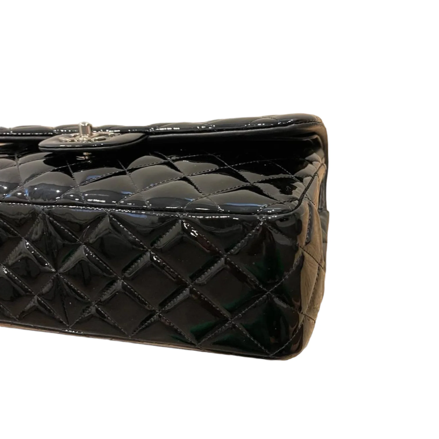 Jumbo Classic Flap Patent Black SHW - Image 6