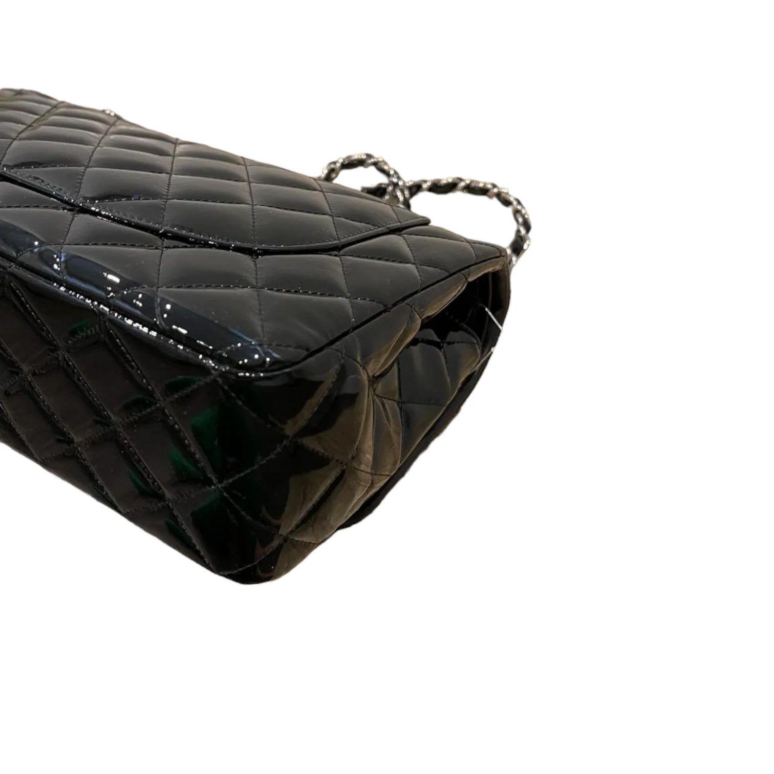 Jumbo Classic Flap Patent Black SHW - Image 8