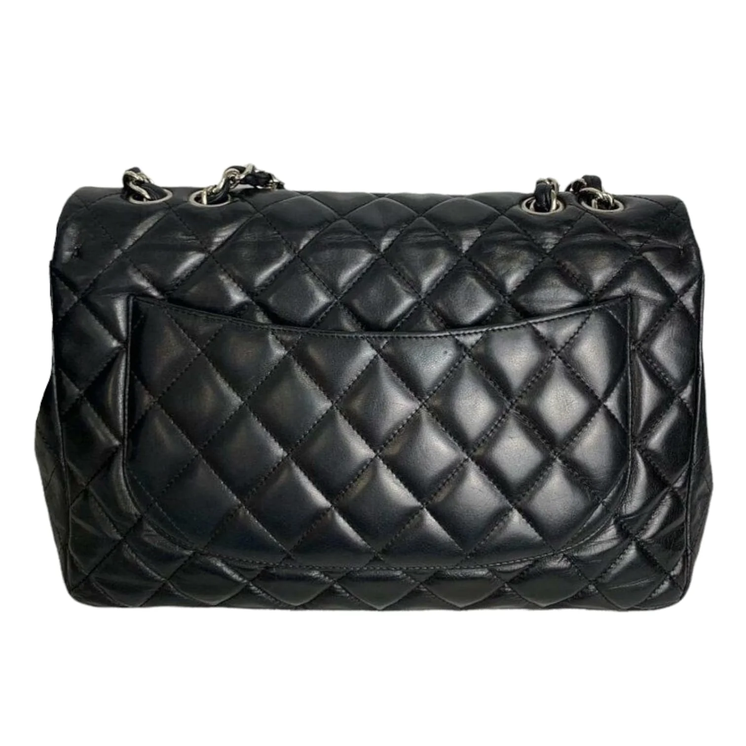 Jumbo Classic Single Flap Quilted Lambskin Black SHW - Image 2