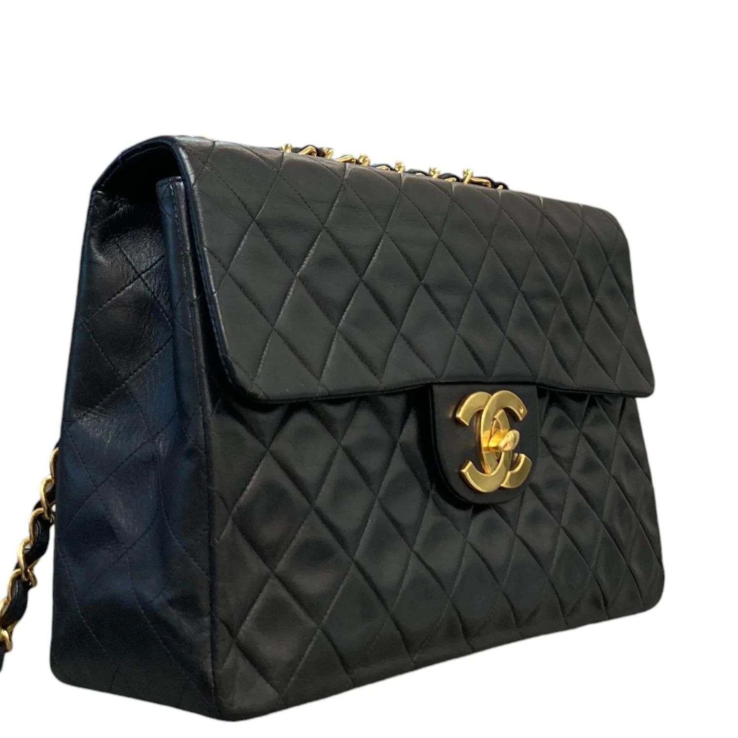 Jumbo Flap XL Shoulder Lambskin Black GHW - Image 4