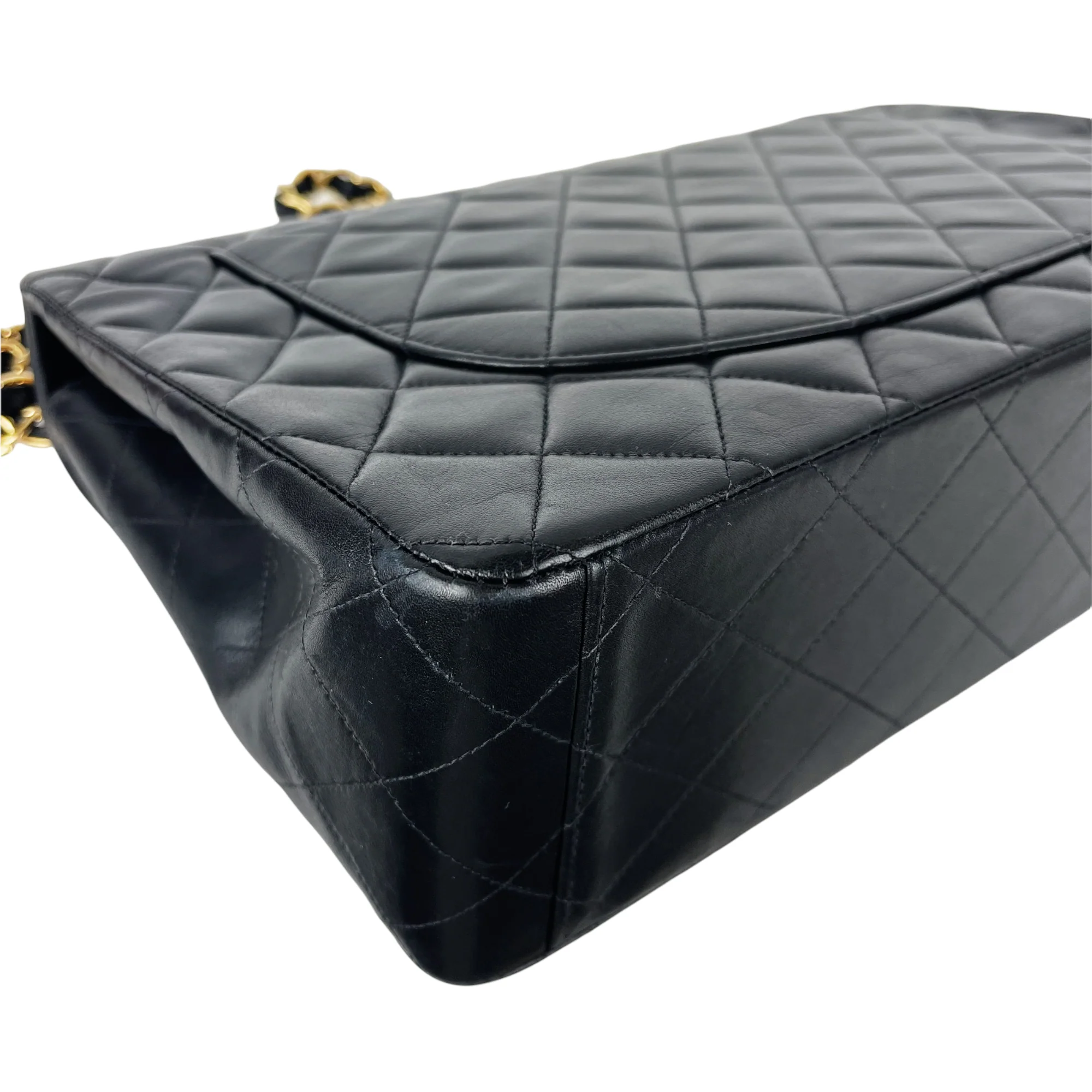 Jumbo XL Flap Lambskin Leather Black GHW - Image 18