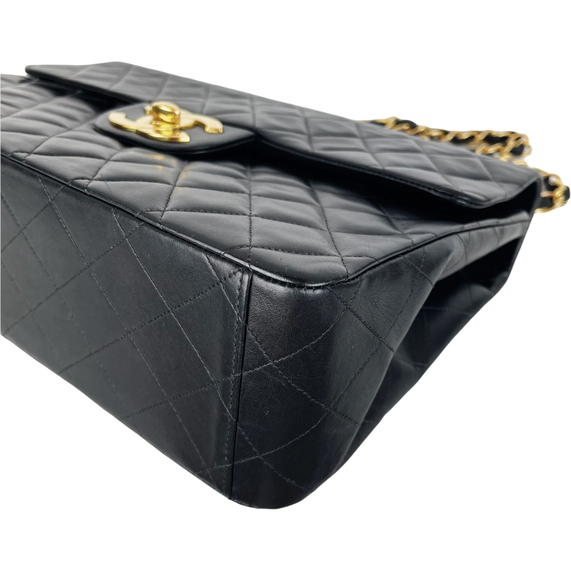 Jumbo XL Flap Lambskin Leather Black GHW - Image 20