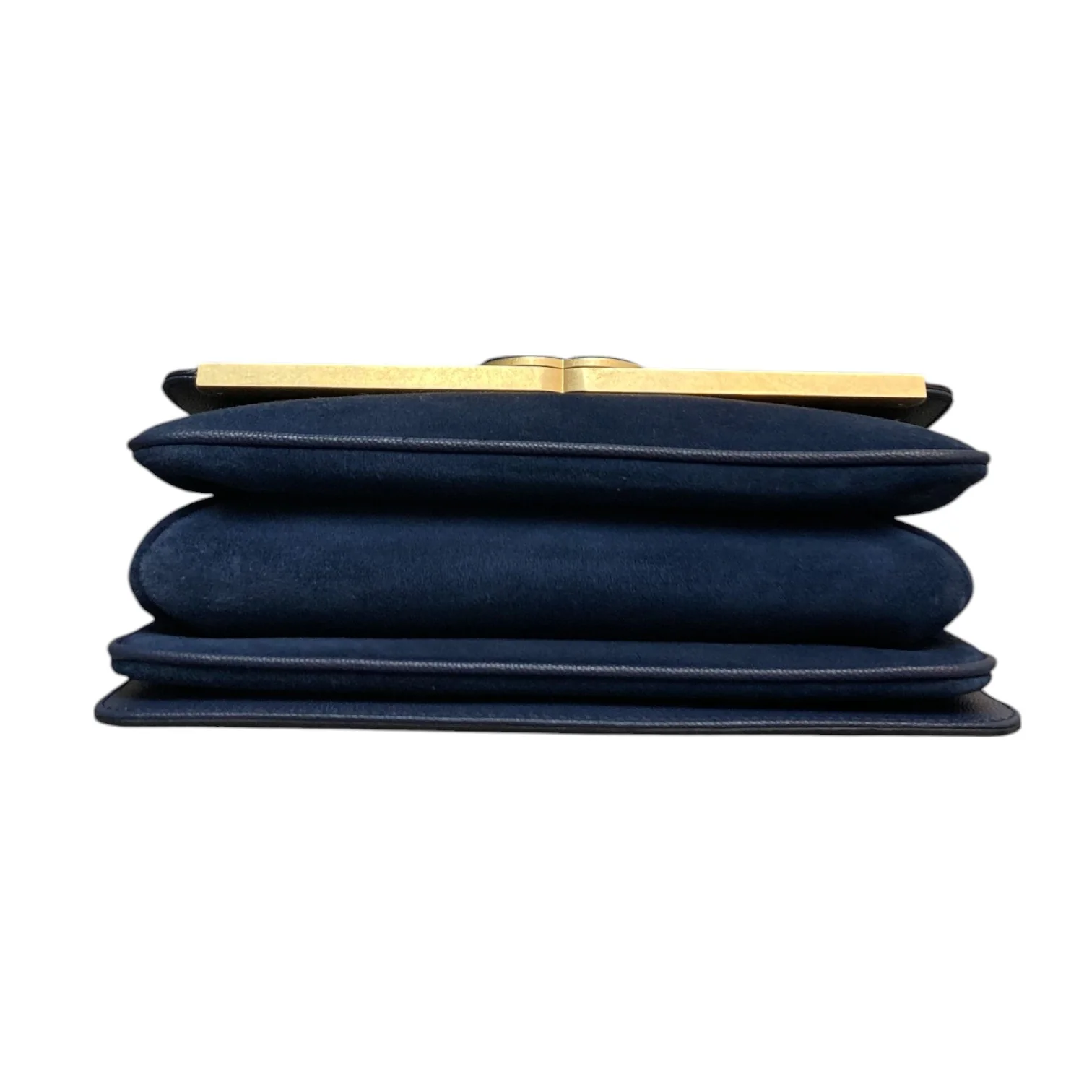Lady Coco Flap Caviar Suede Stitched Navy GHW - Image 5