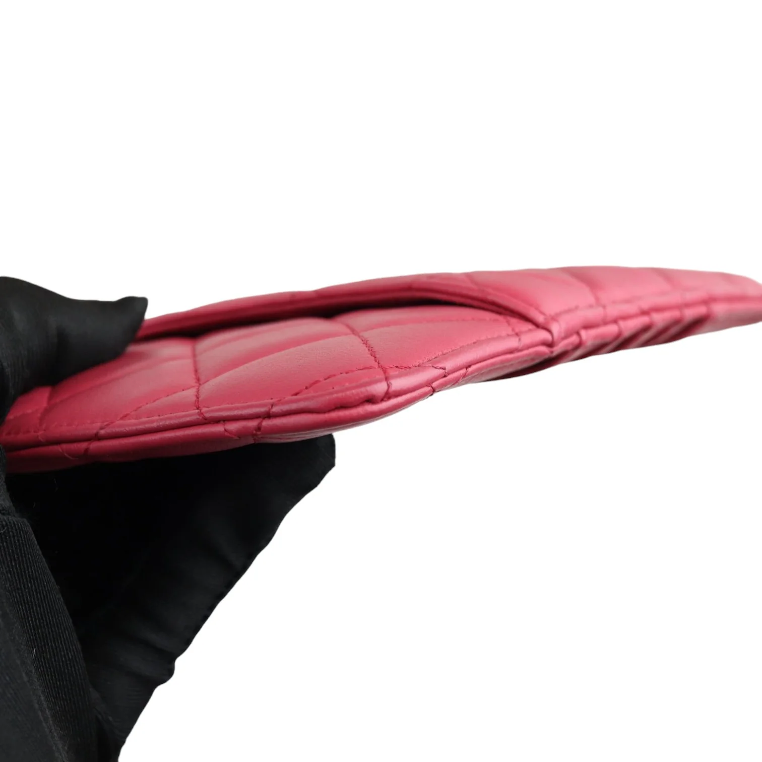 Long Wallet Phone Holder Lambskin Pink GHW - Image 6