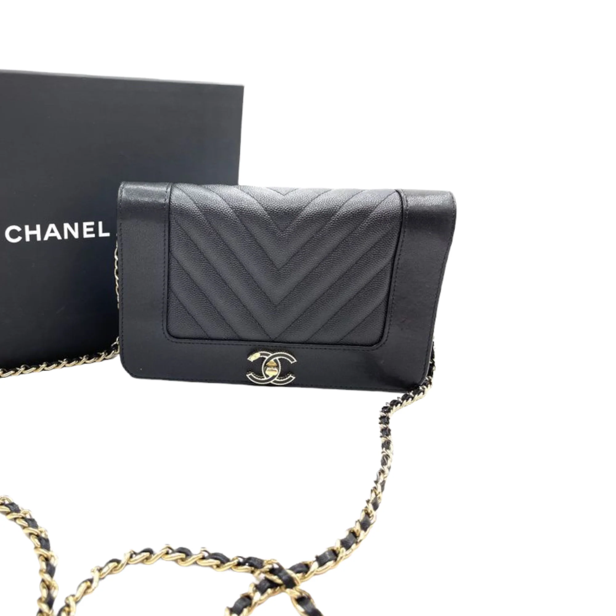 Mademoiselle WOC Quilted Caviar Black GHW - Image 2