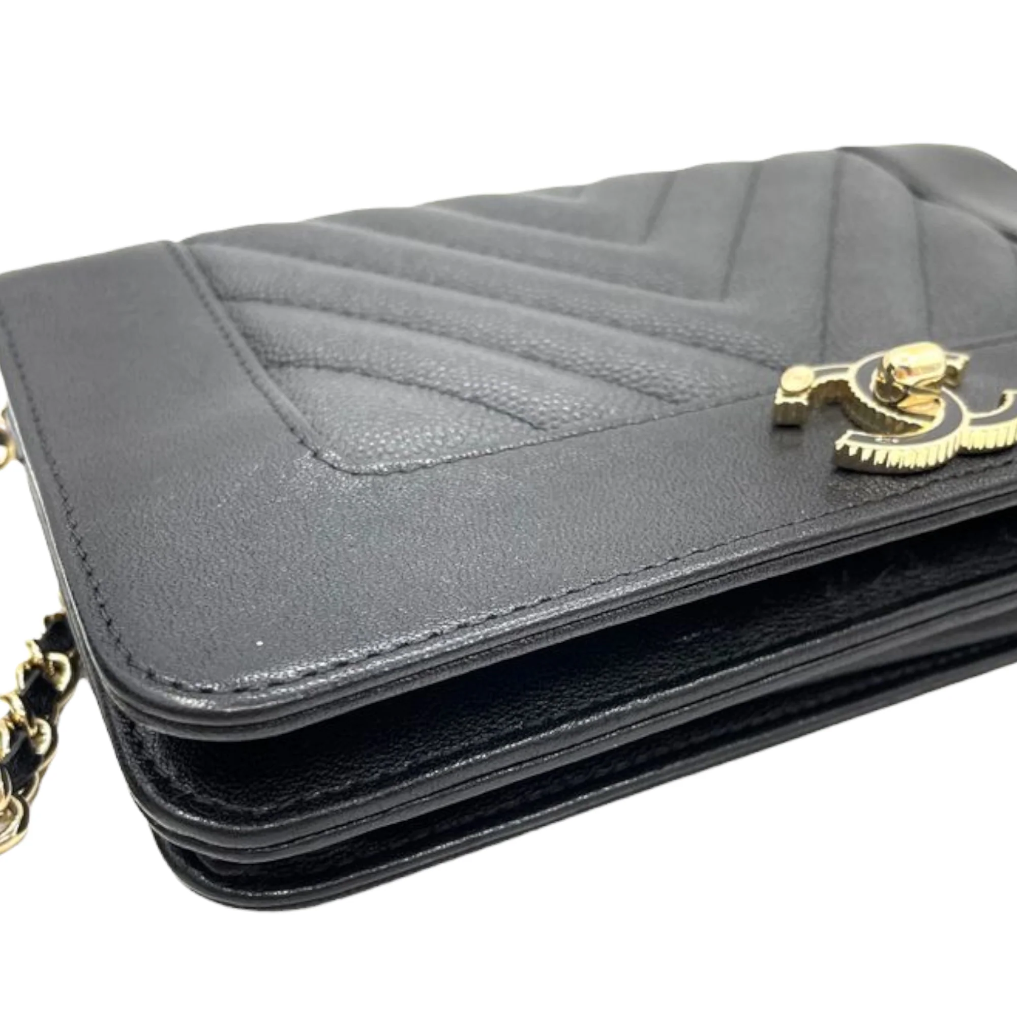 Mademoiselle WOC Quilted Caviar Black GHW - Image 6