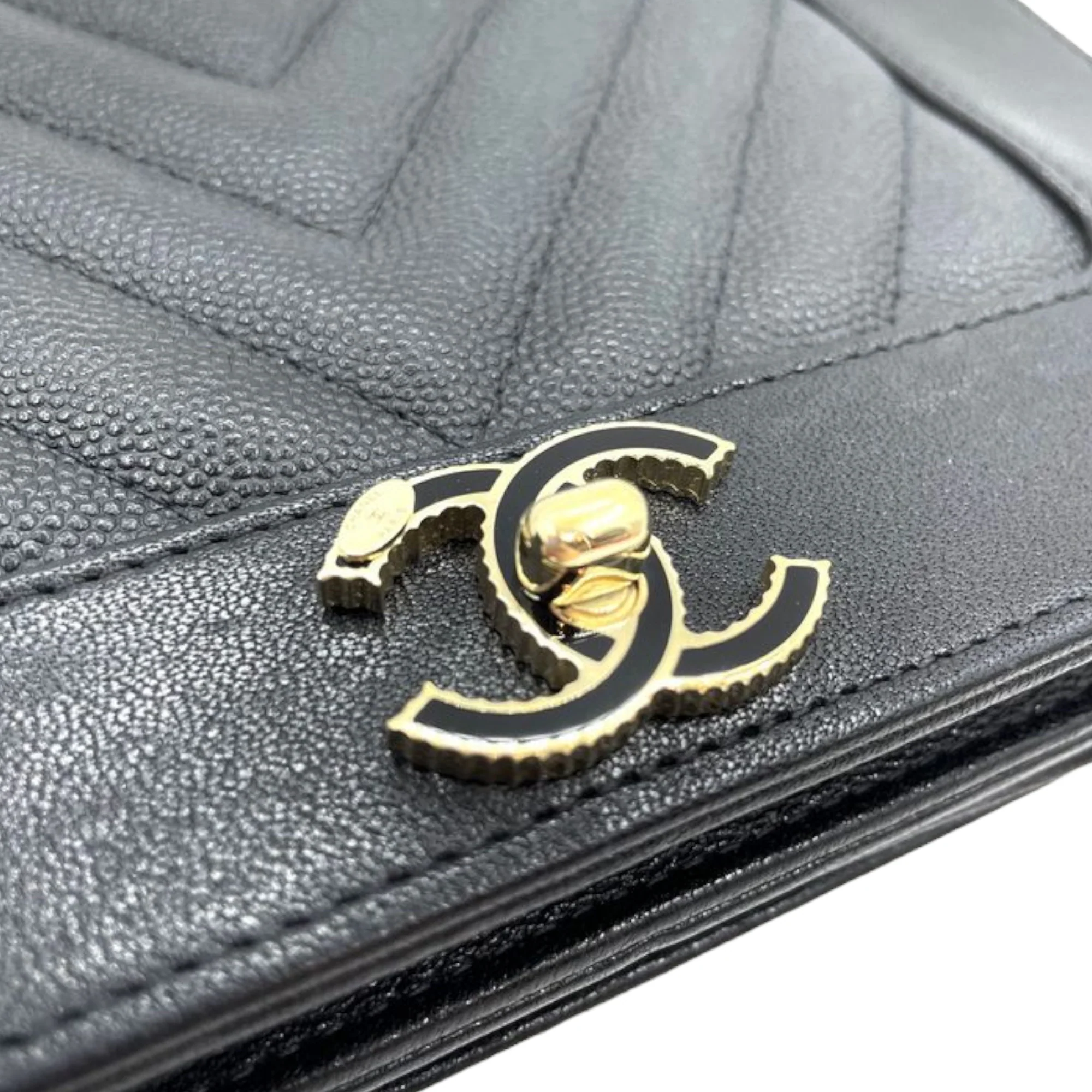 Mademoiselle WOC Quilted Caviar Black GHW - Image 7