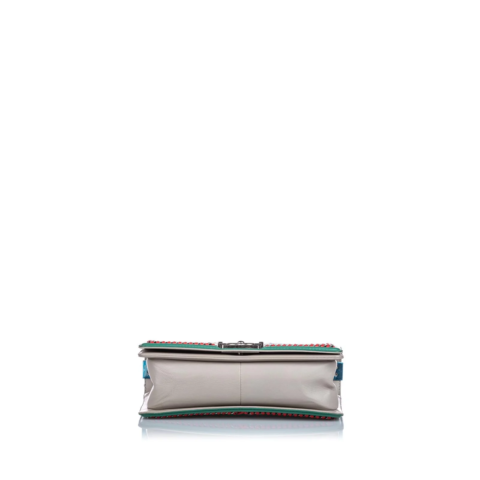Medium Boy Flap Bag with Handle Beige - Image 4