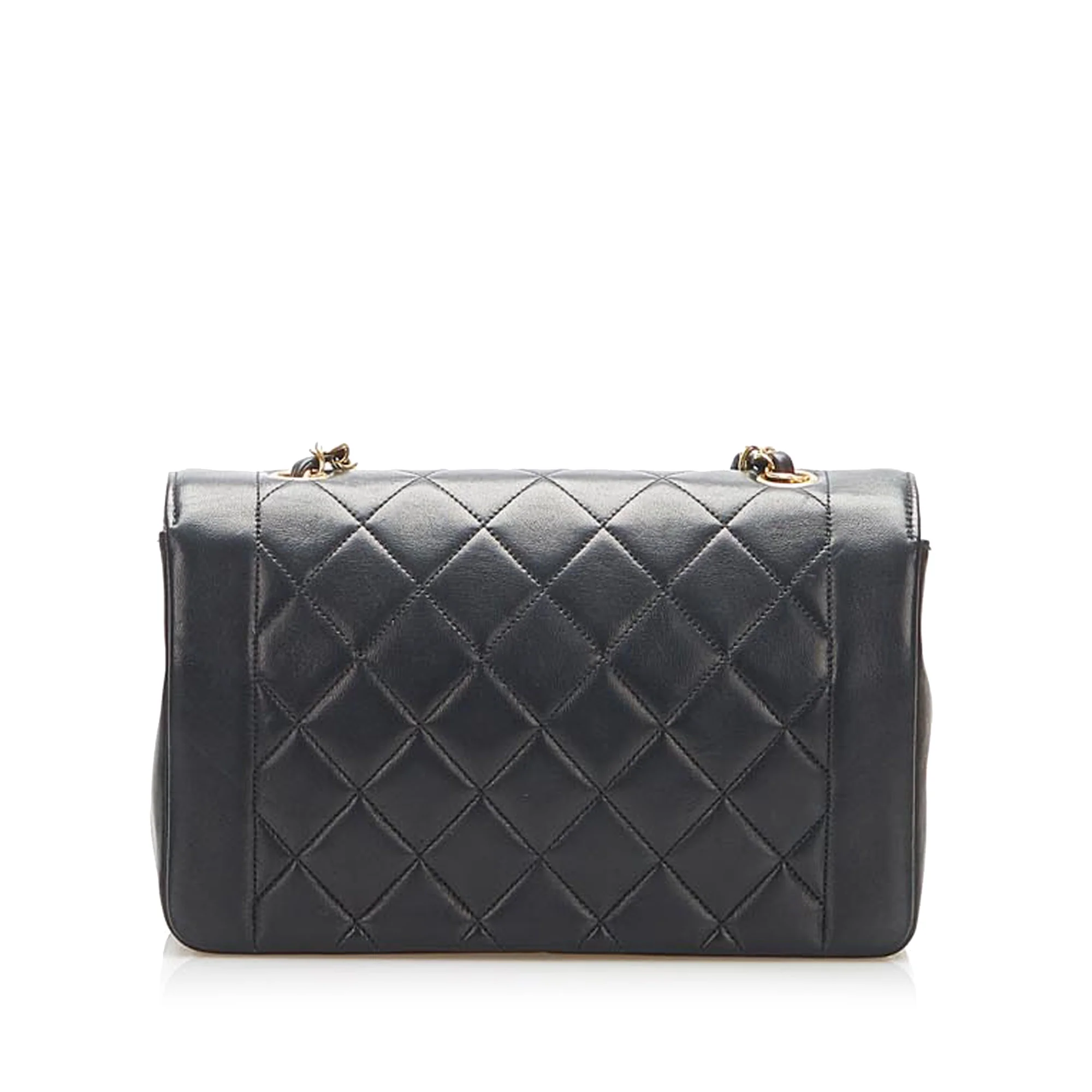 Medium Diana Flap Shoulder Bag Black - Image 3