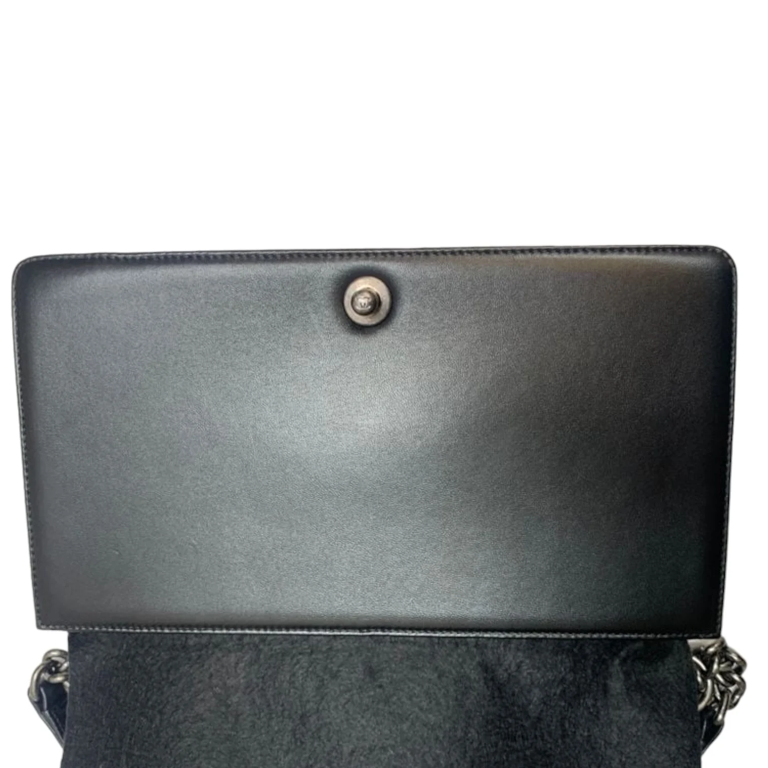 New Medium Boy Flap Lambskin Quilted Black RHW - Image 9