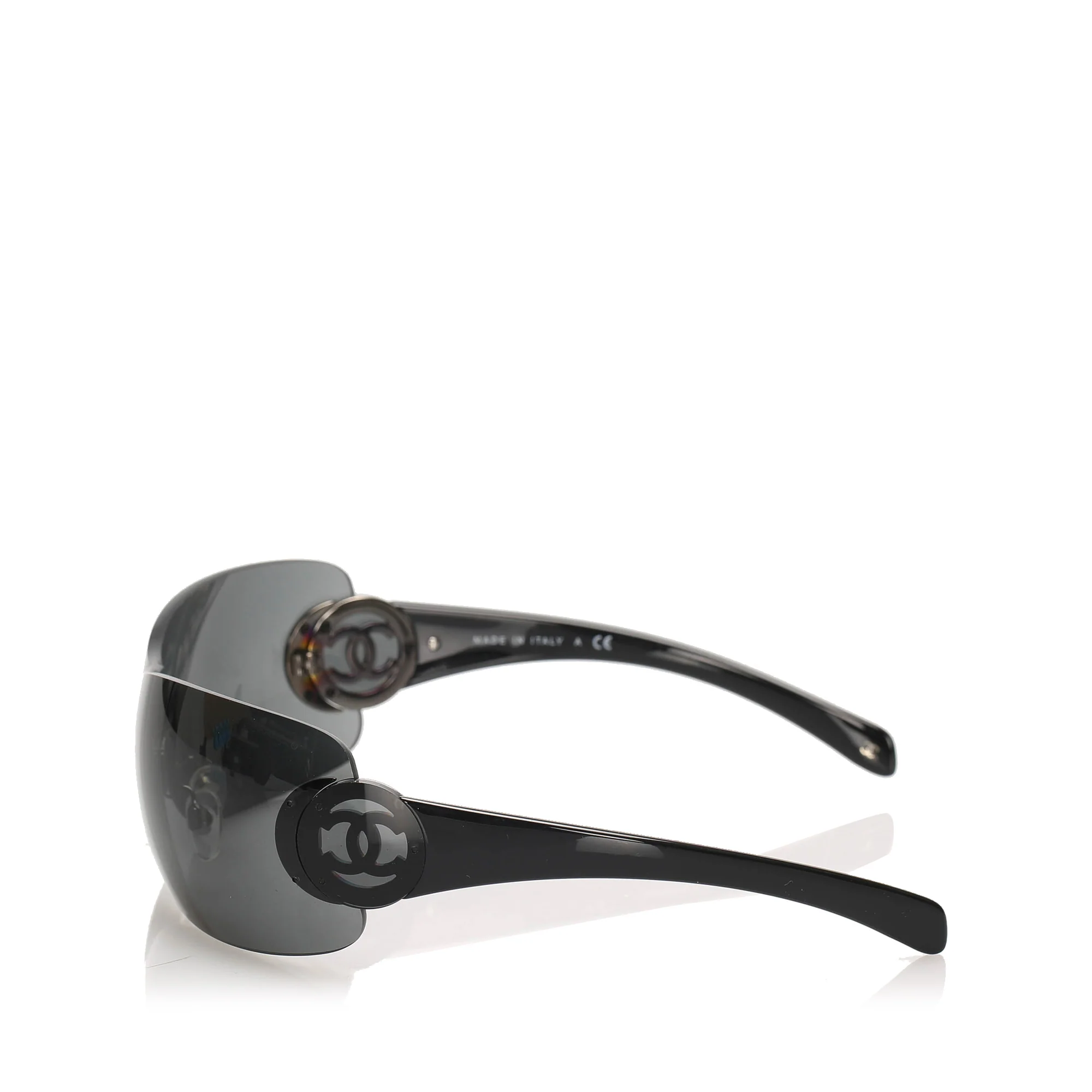 Rectangle Tinted Sunglasses Black SHW - Image 4