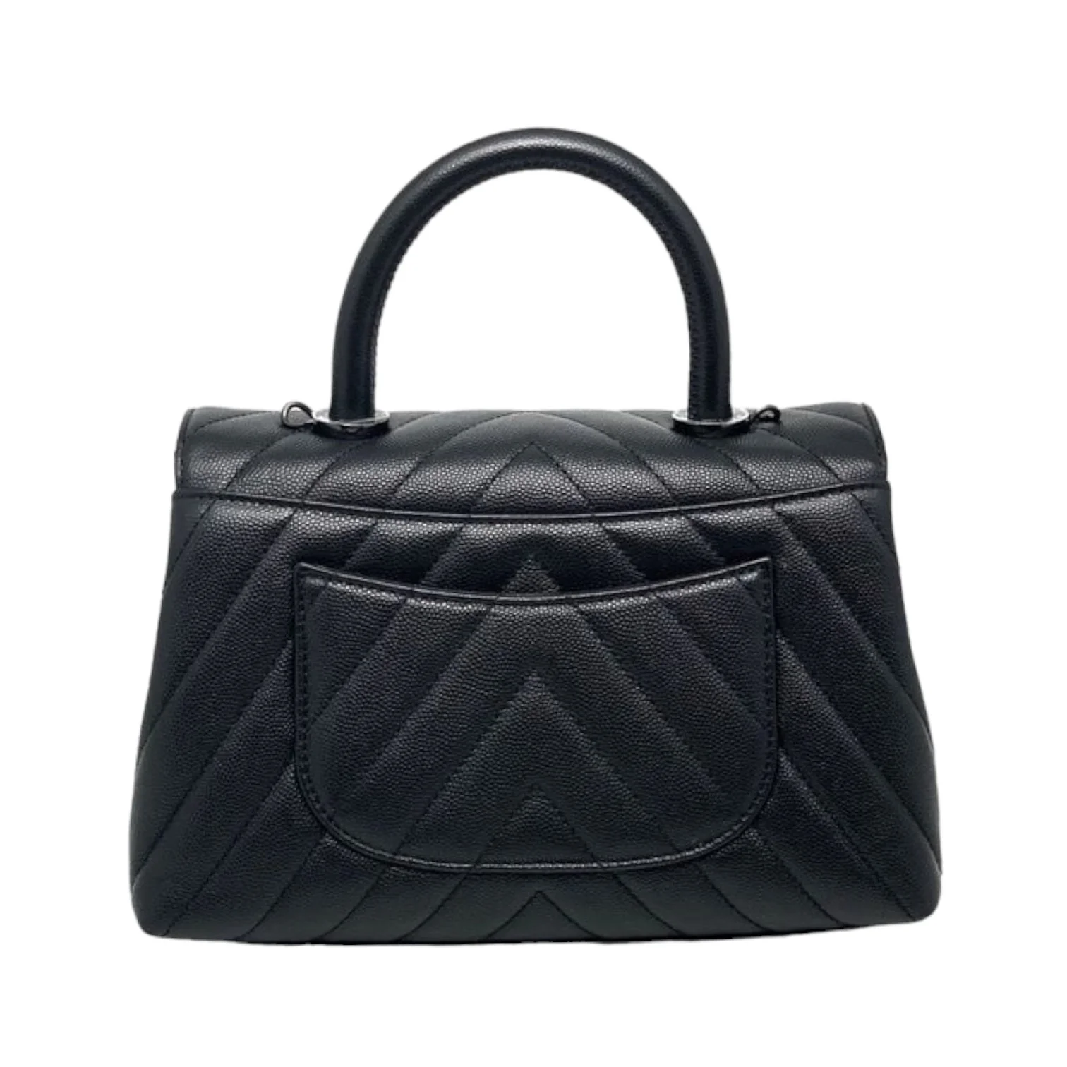 Small Coco Handle Flap Caviar Black BHW - Image 2